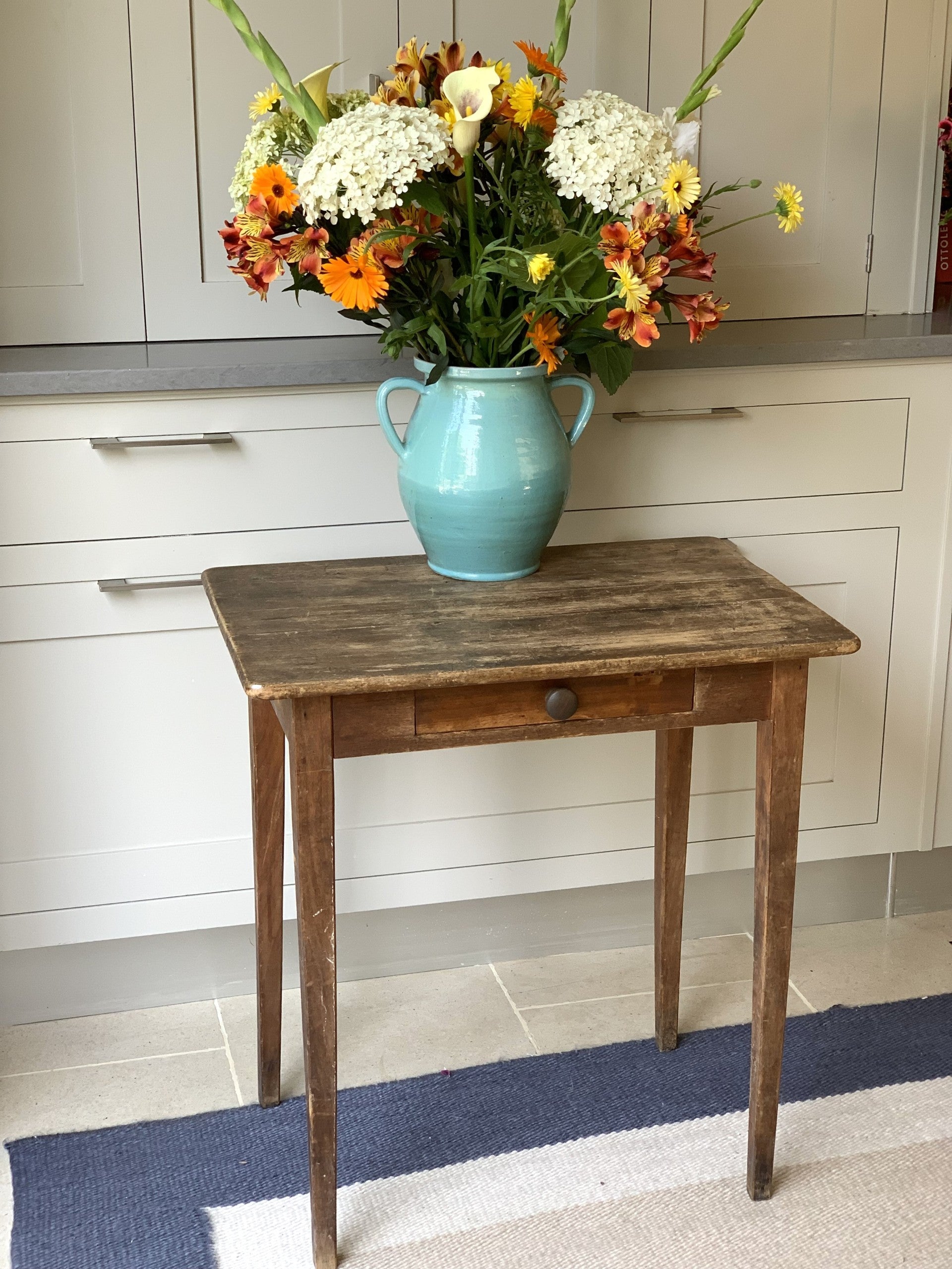 Aged Worn Table with drawer