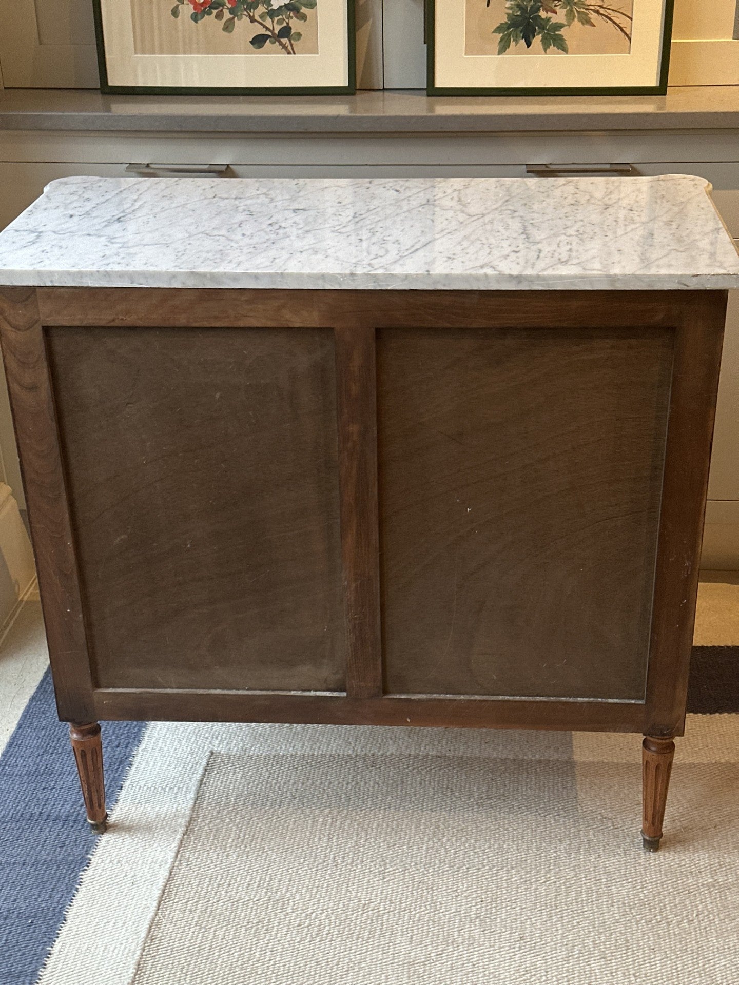 White Marble Topped French Commode