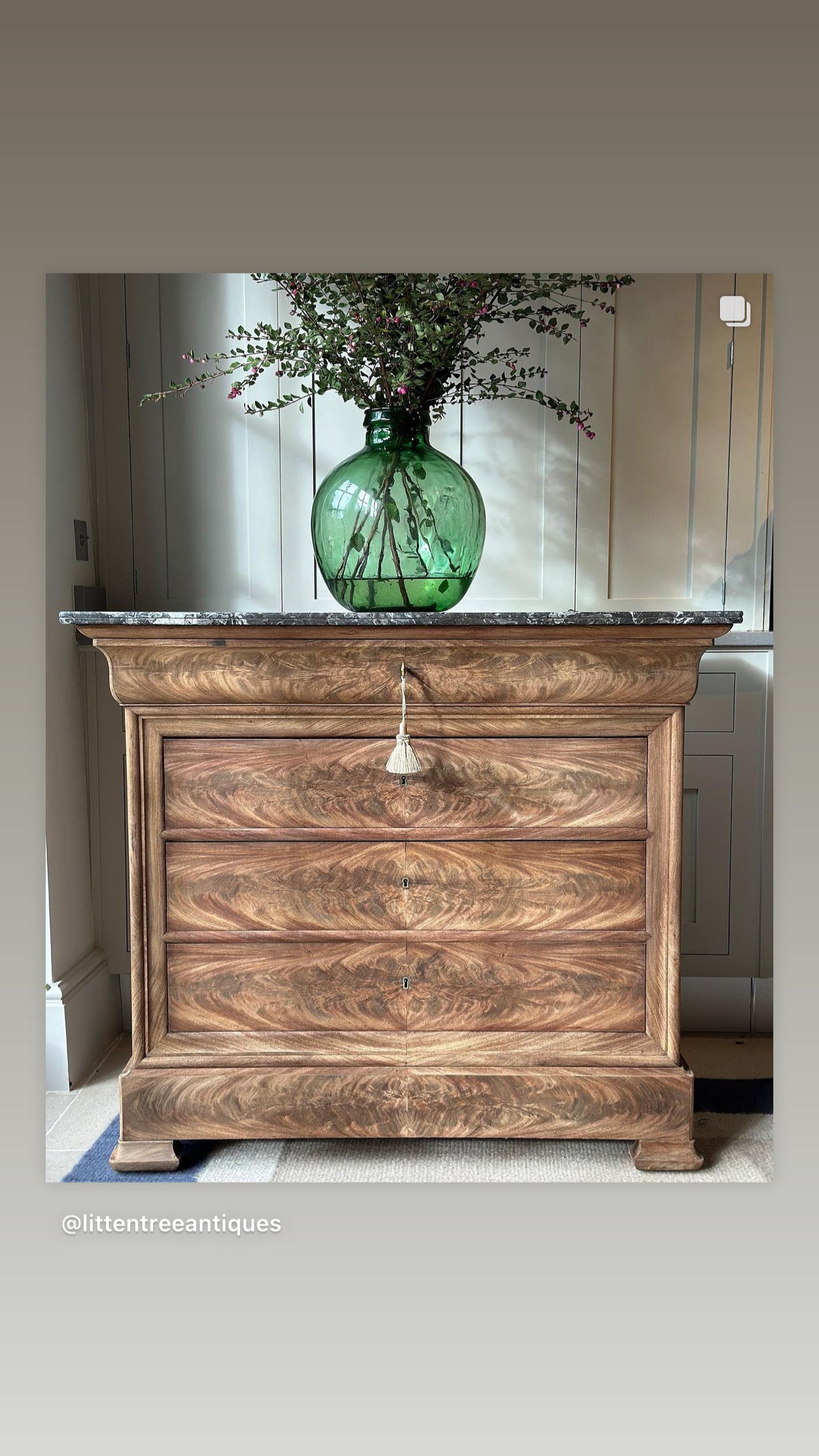 Amazing Bleached C19th Commode