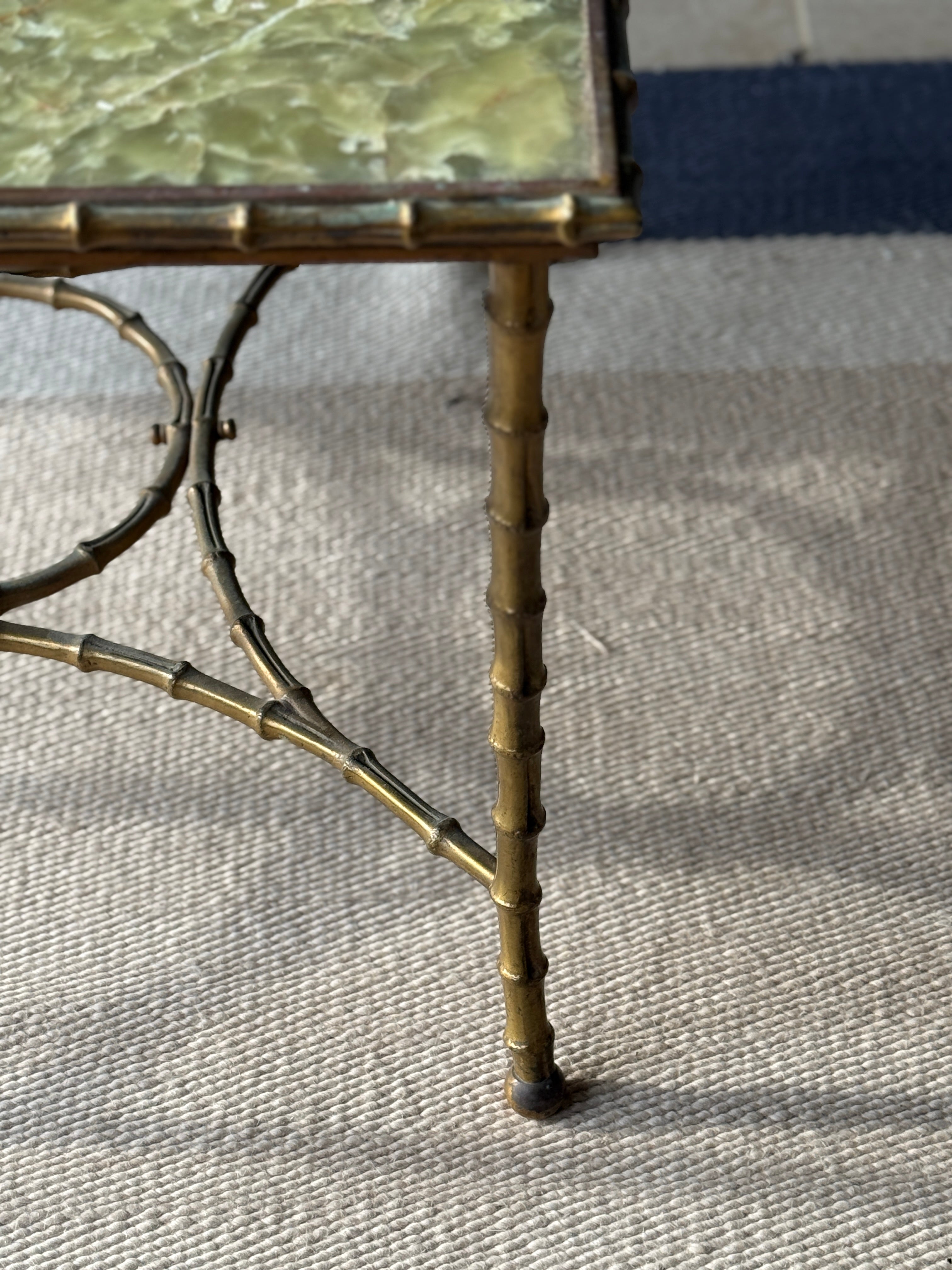 French Bronze  and Onyx Coffee Table