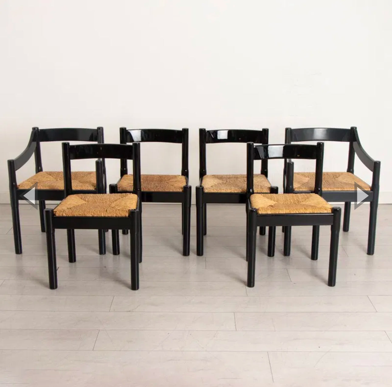 Set of Six VM Carimate Chairs in FB Off Black