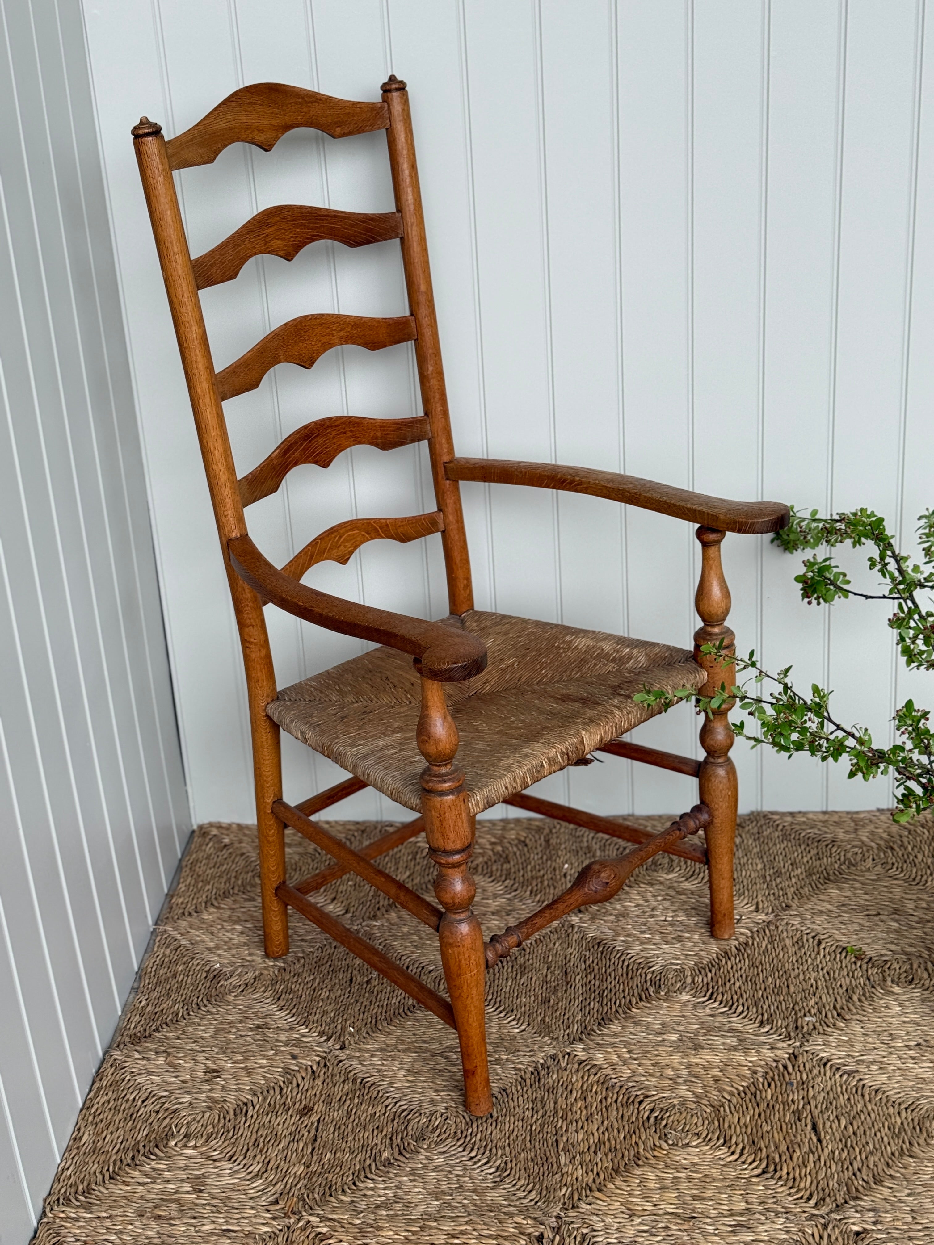 Ladder Back and Rush Seat Chair