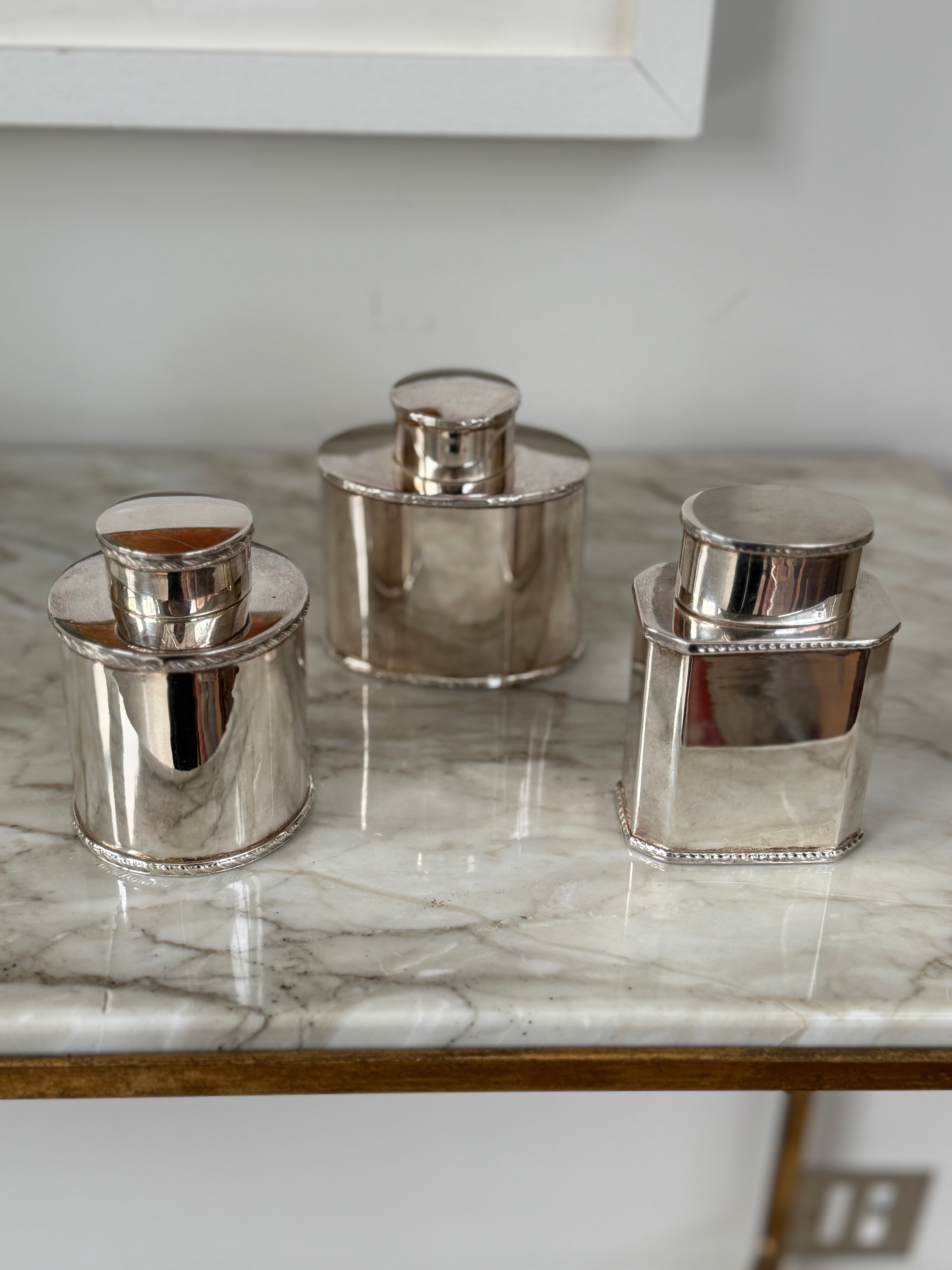 Set of 3 Victorian Tea Caddies