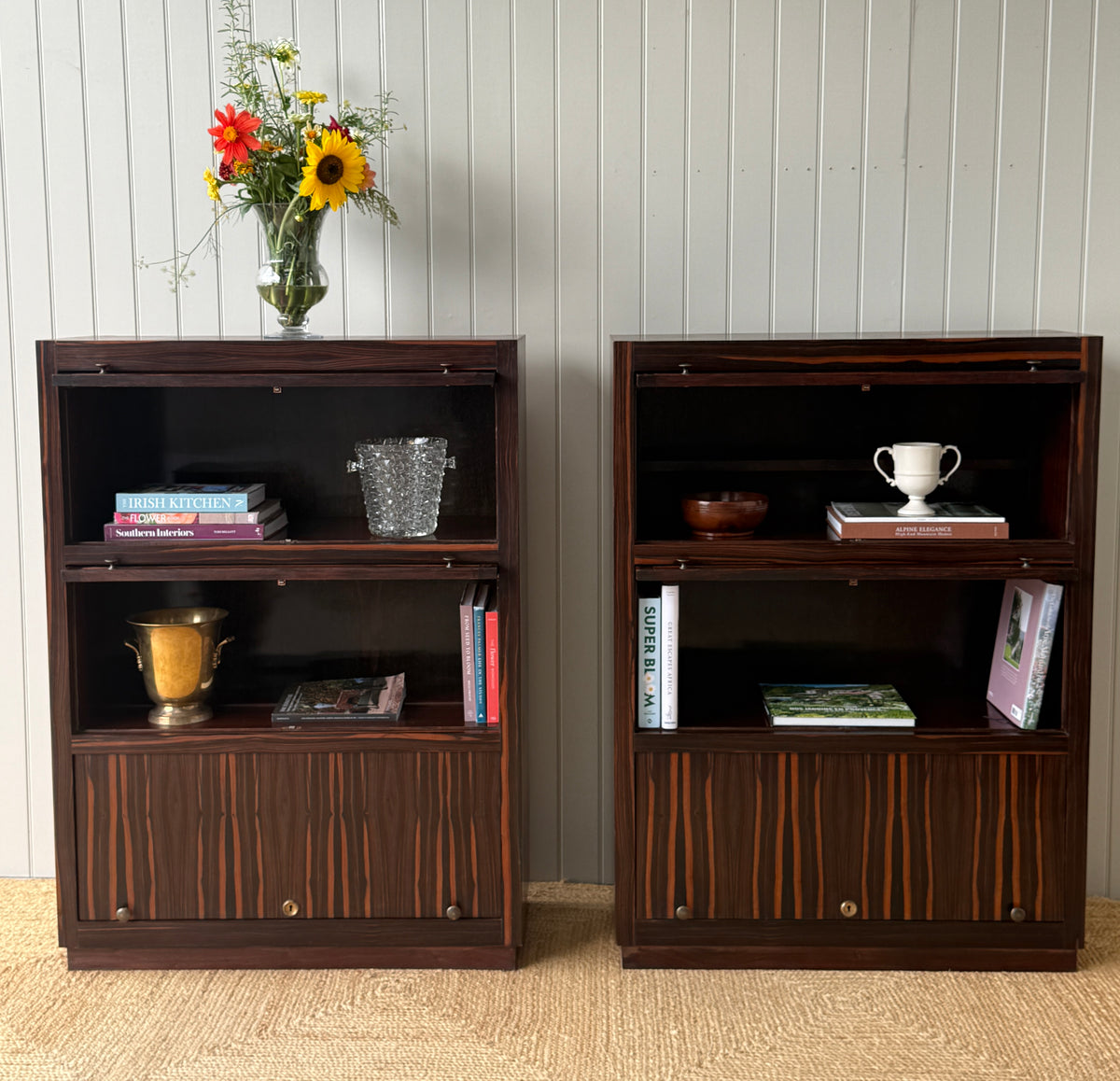 Pair of Macassar Ebony Bookcases
