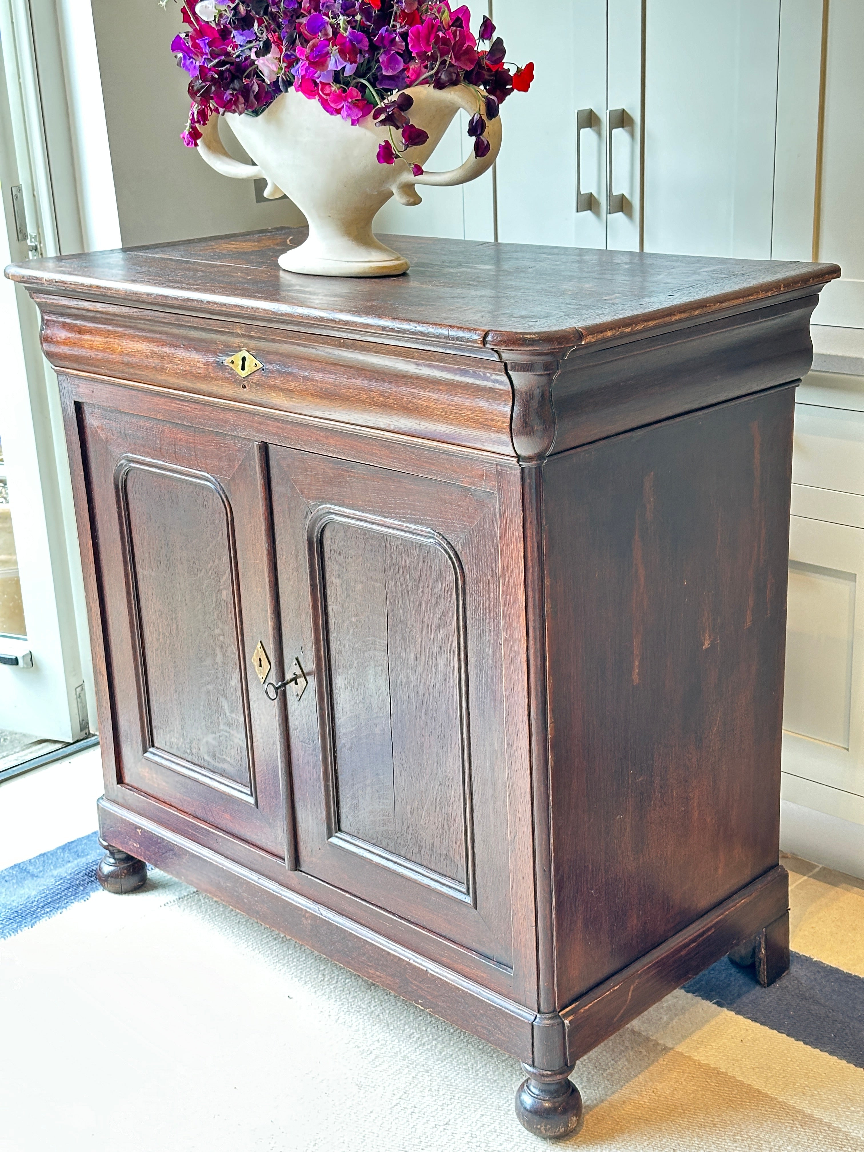 Louis Philippe Cabinet with Drawer and Shelves