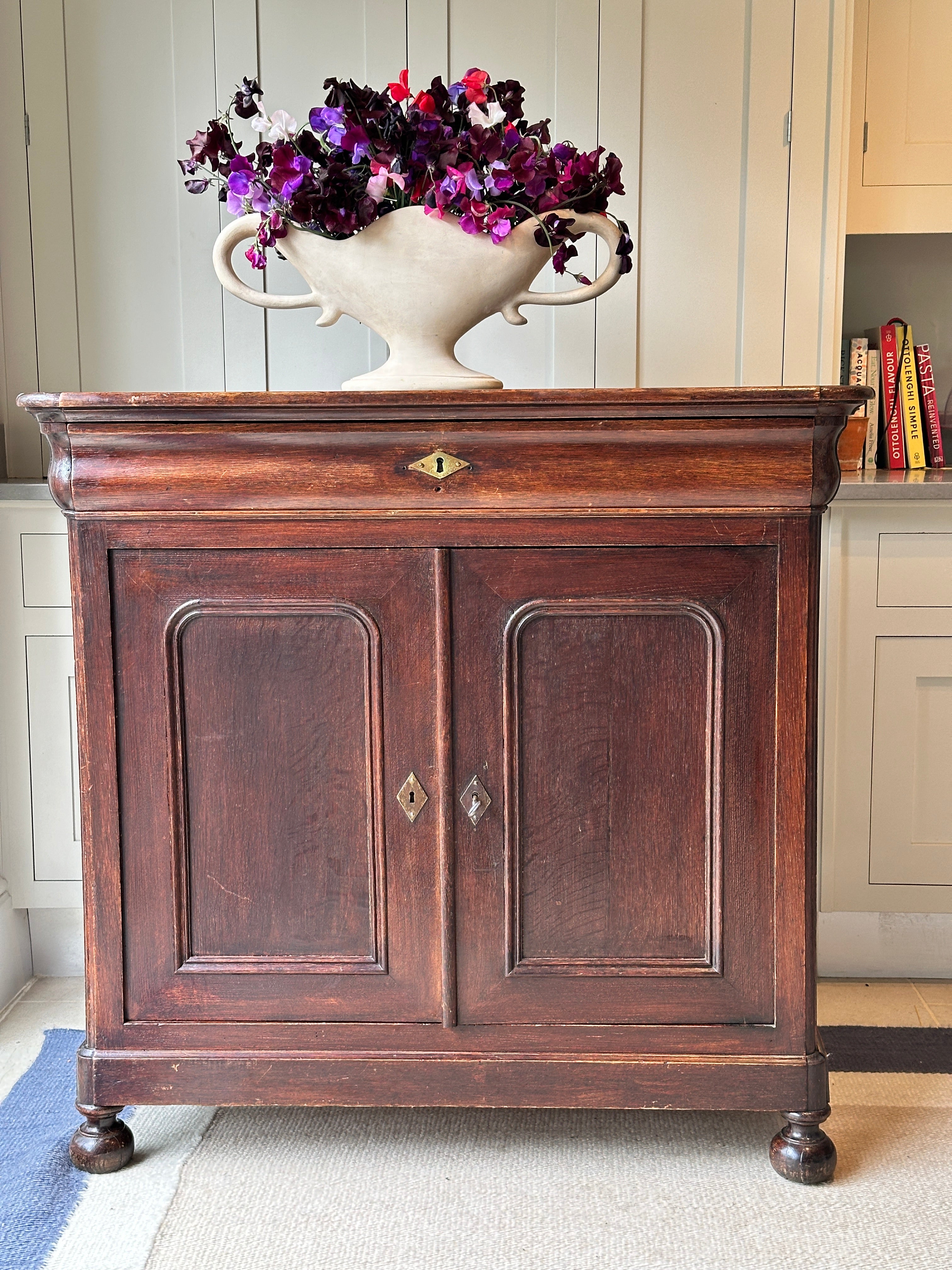 Louis Philippe Cabinet with Drawer and Shelves