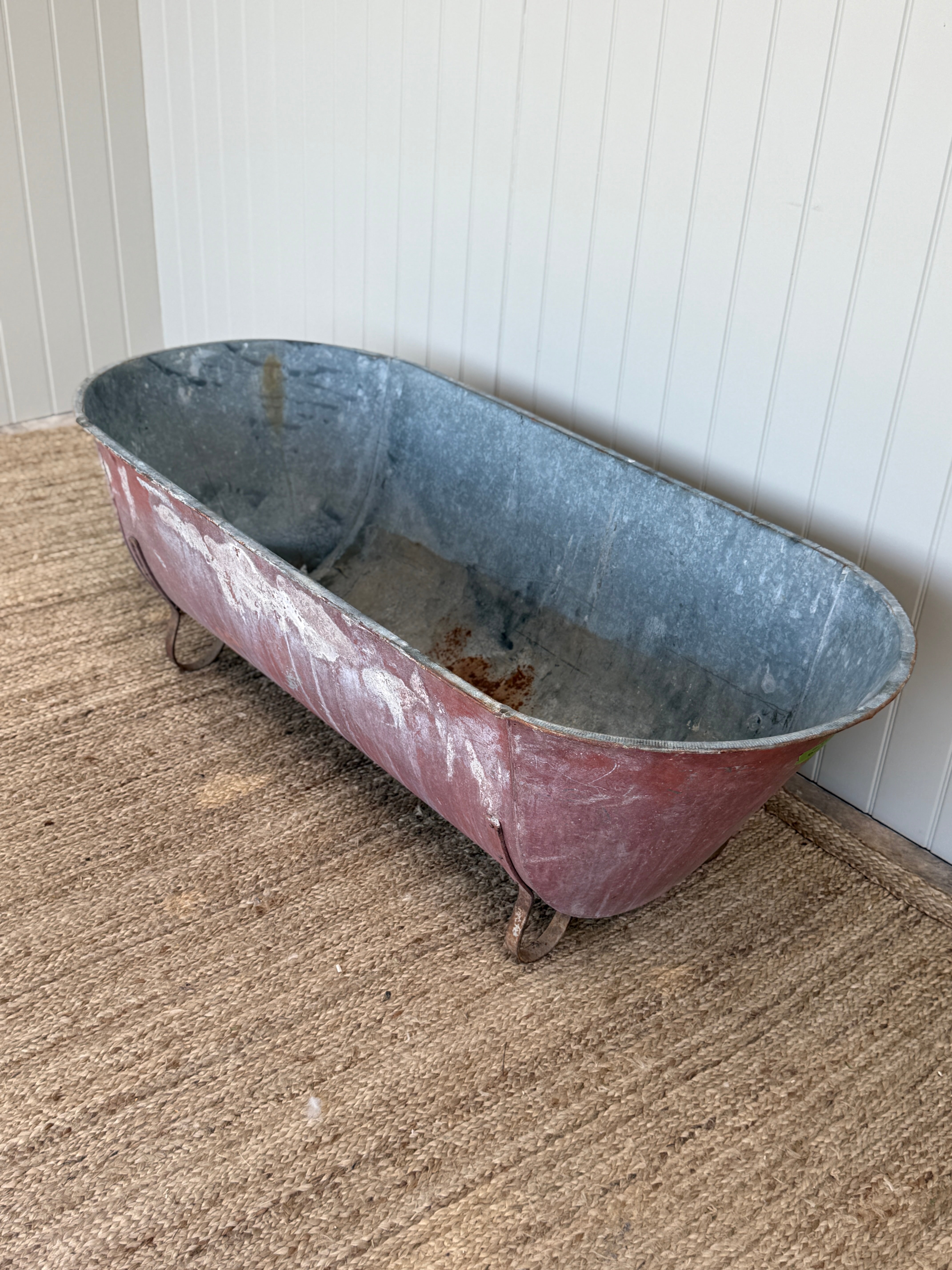 Vintage French Zinc Bath