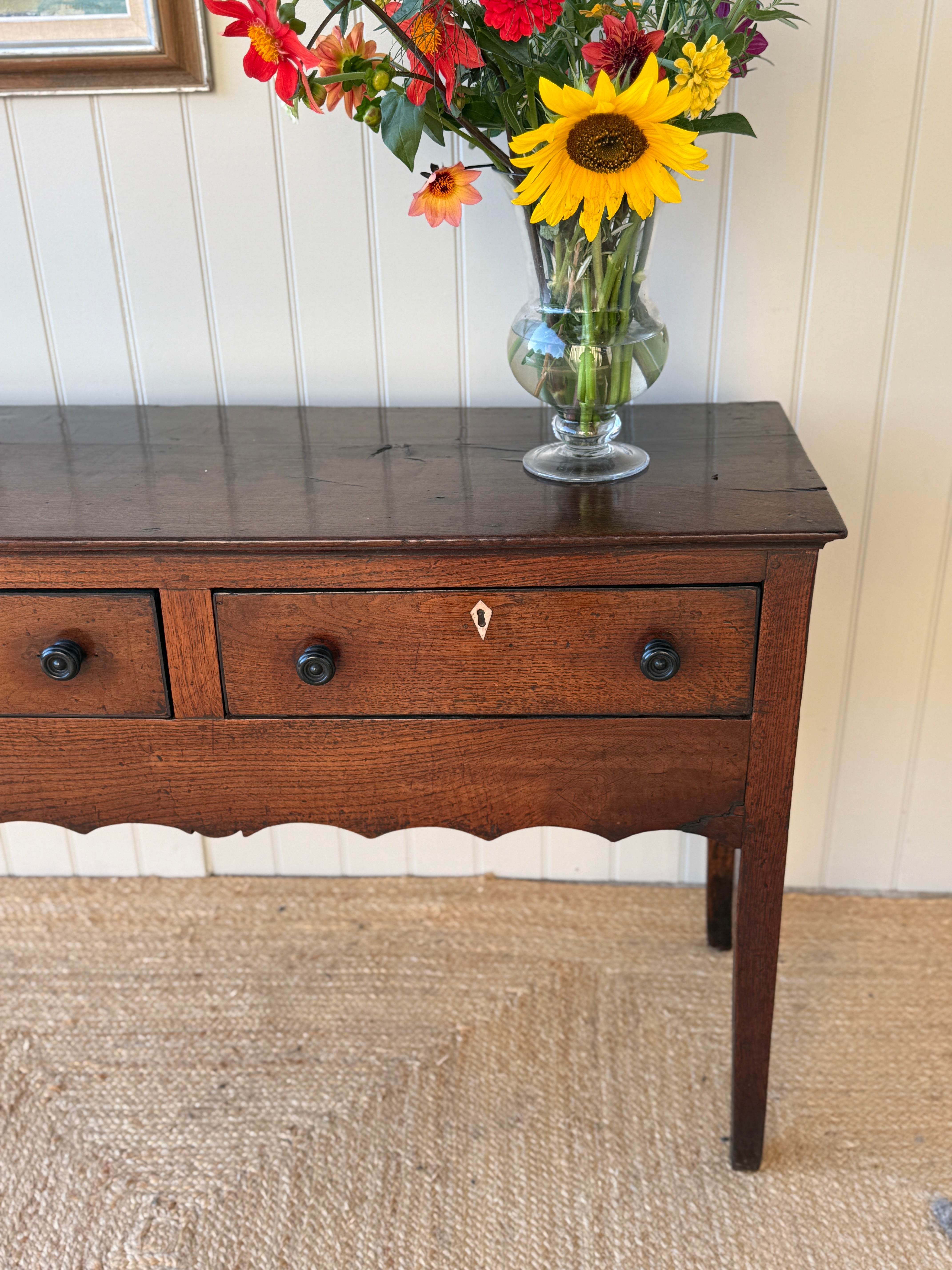 George III Oak Dresser Base, Circa 1780-1800