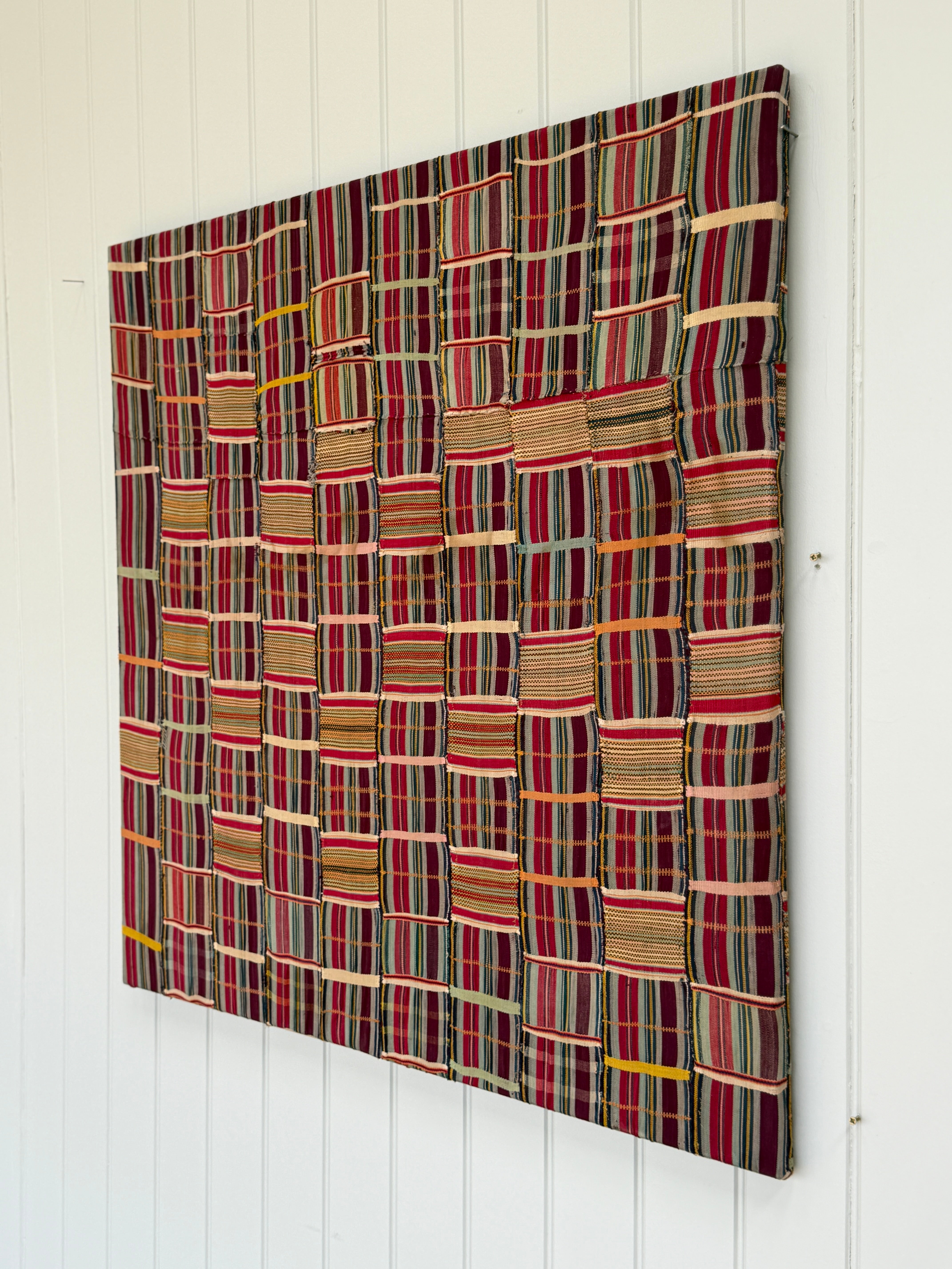 Ewe Kente Cloth, Ghana / Togo, Mid-20th Century -Mounted