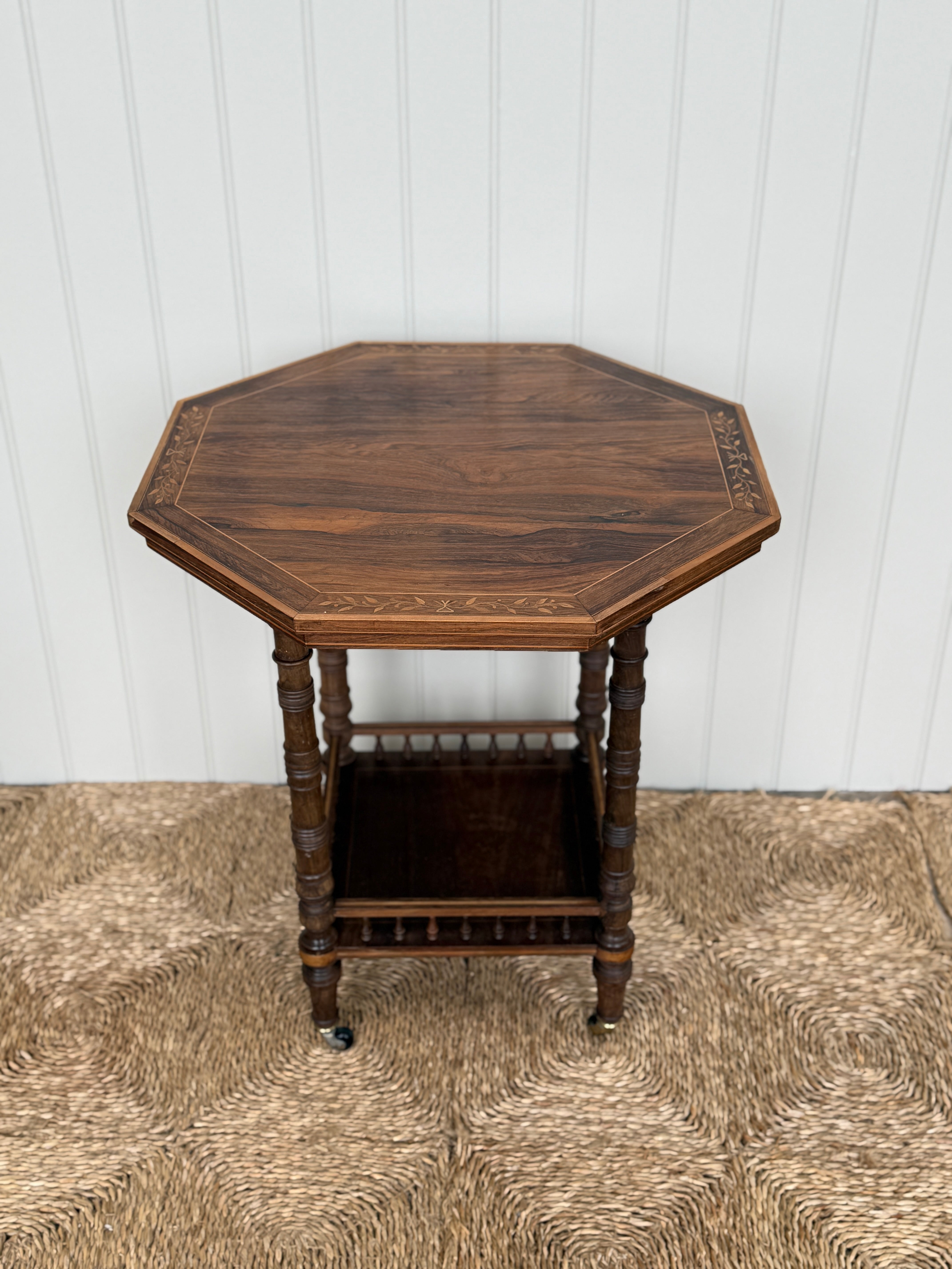 Aesthetic Movement Table with Marquetry Detail
