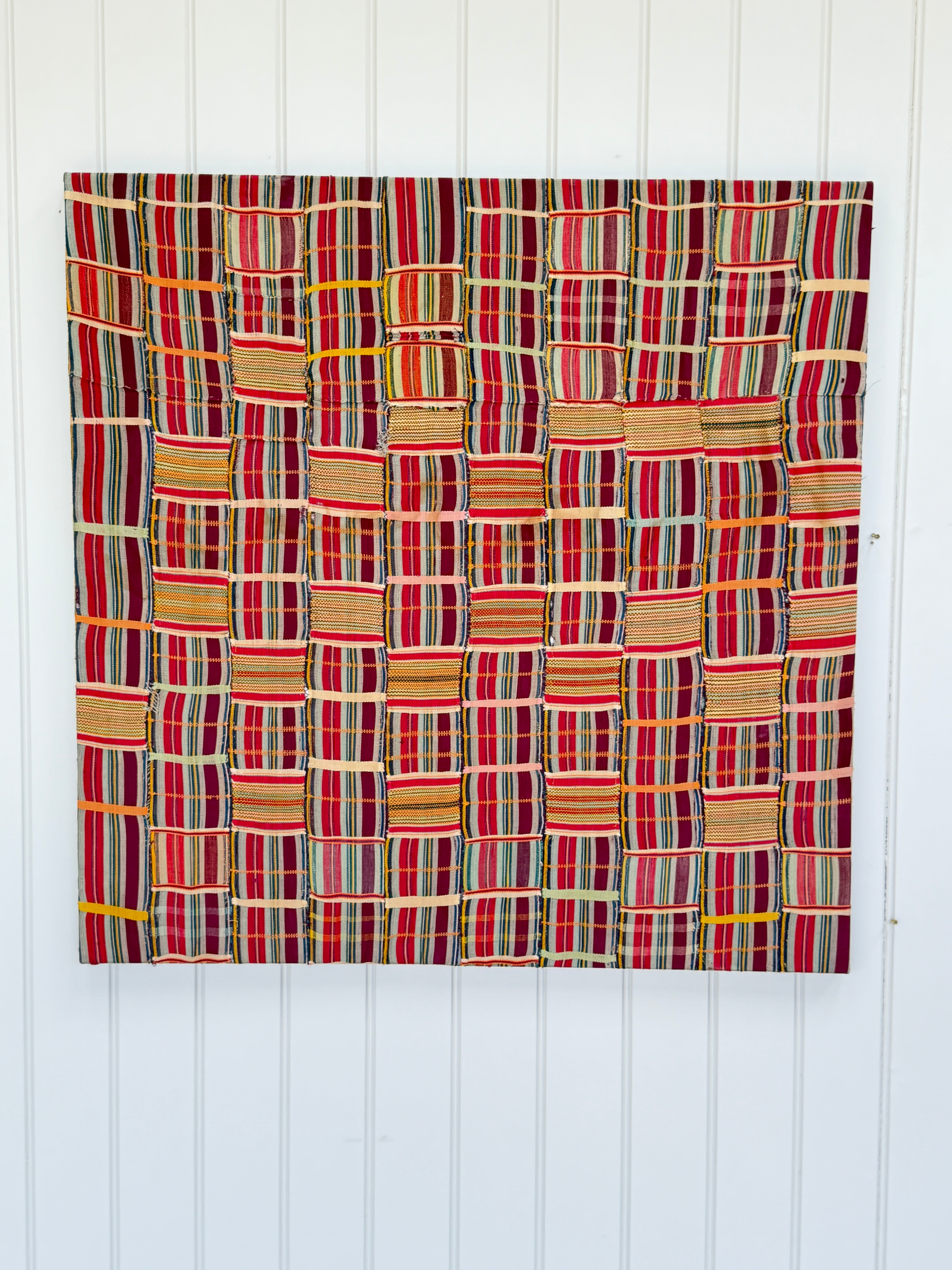 Ewe Kente Cloth, Ghana / Togo, Mid-20th Century -Mounted
