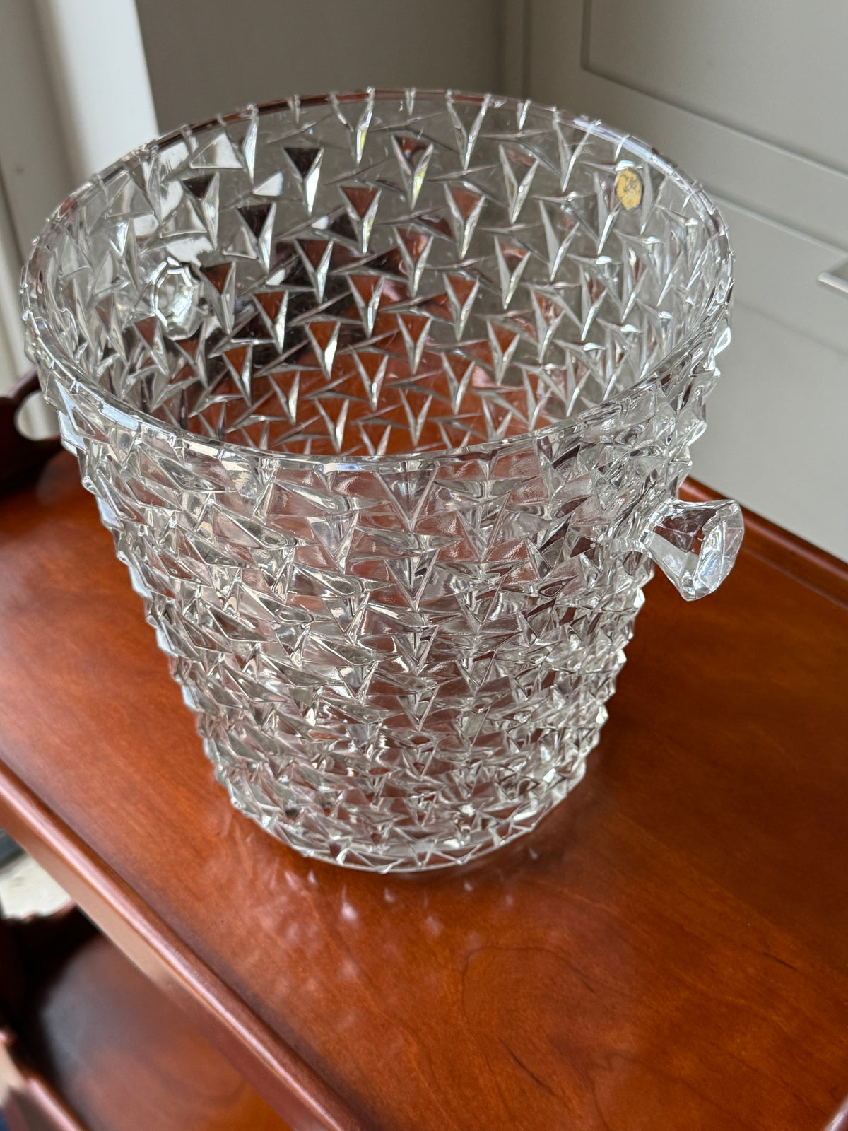 Mid Century French Cut Glass Champagne Bucket