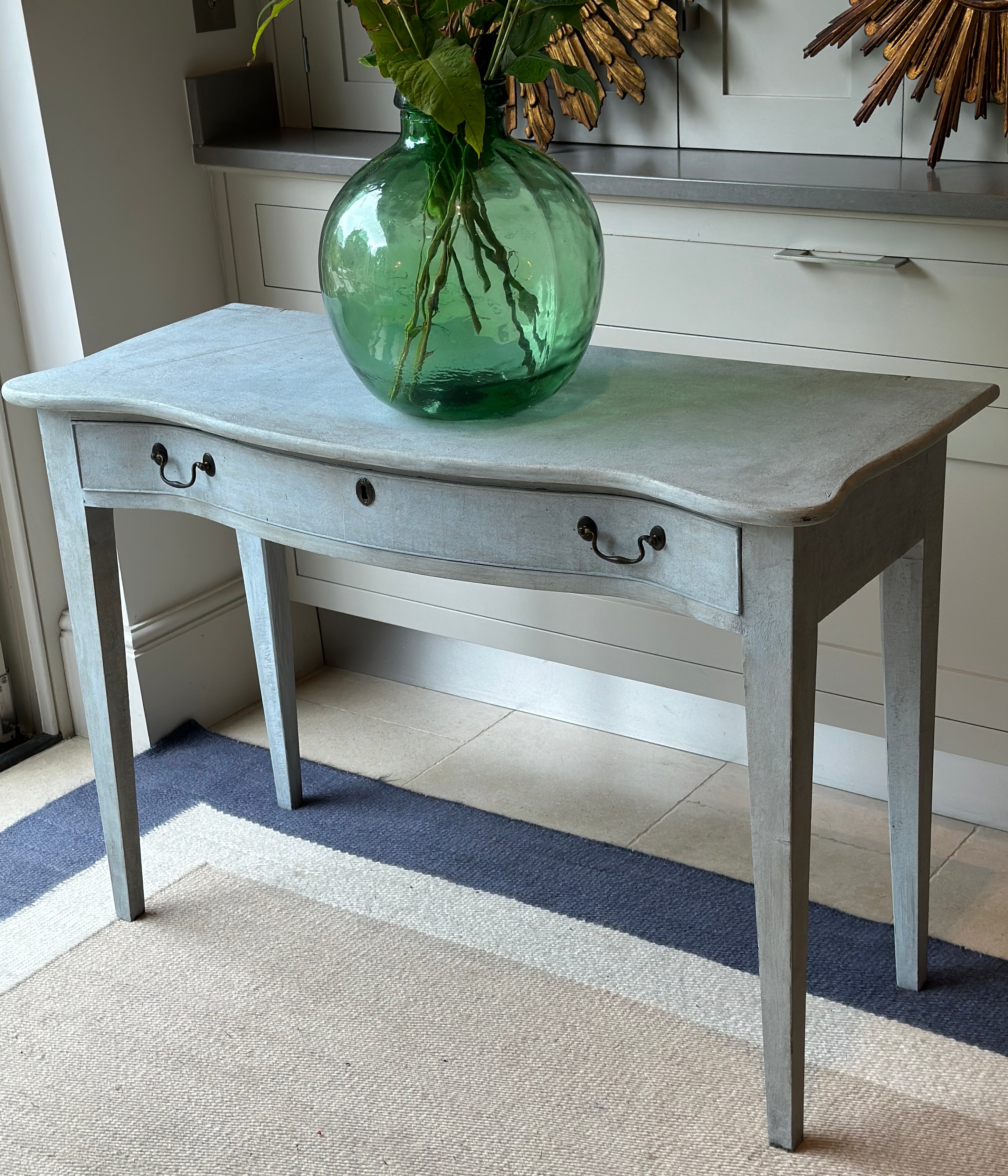 18th Century Serpentine Single Drawer Console