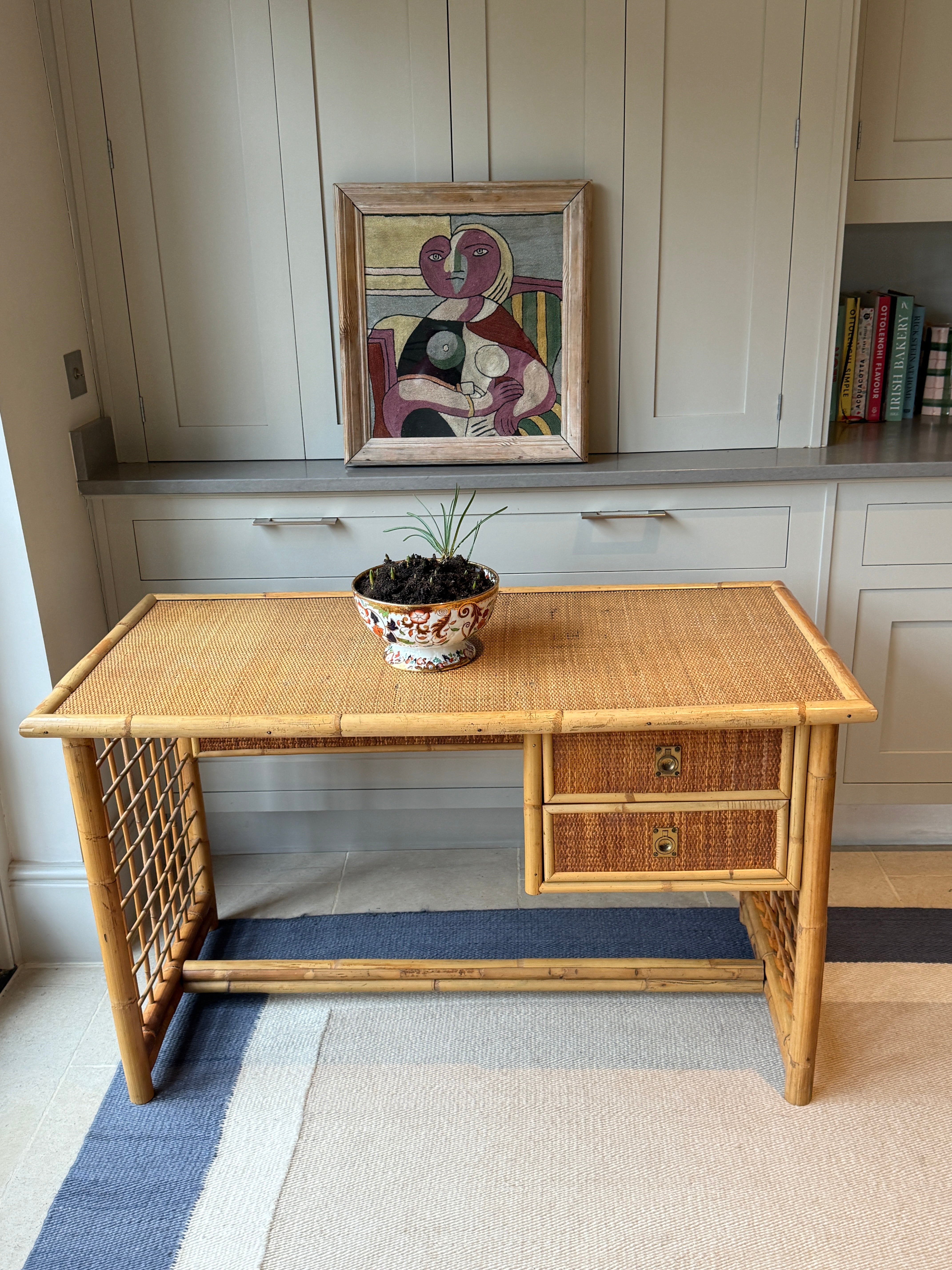 Italian Cane Desk 1970s