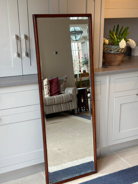 Large Mahogany Tailors or Dressing Room Mirror