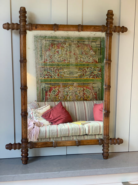 Large Faux Bamboo Mirror