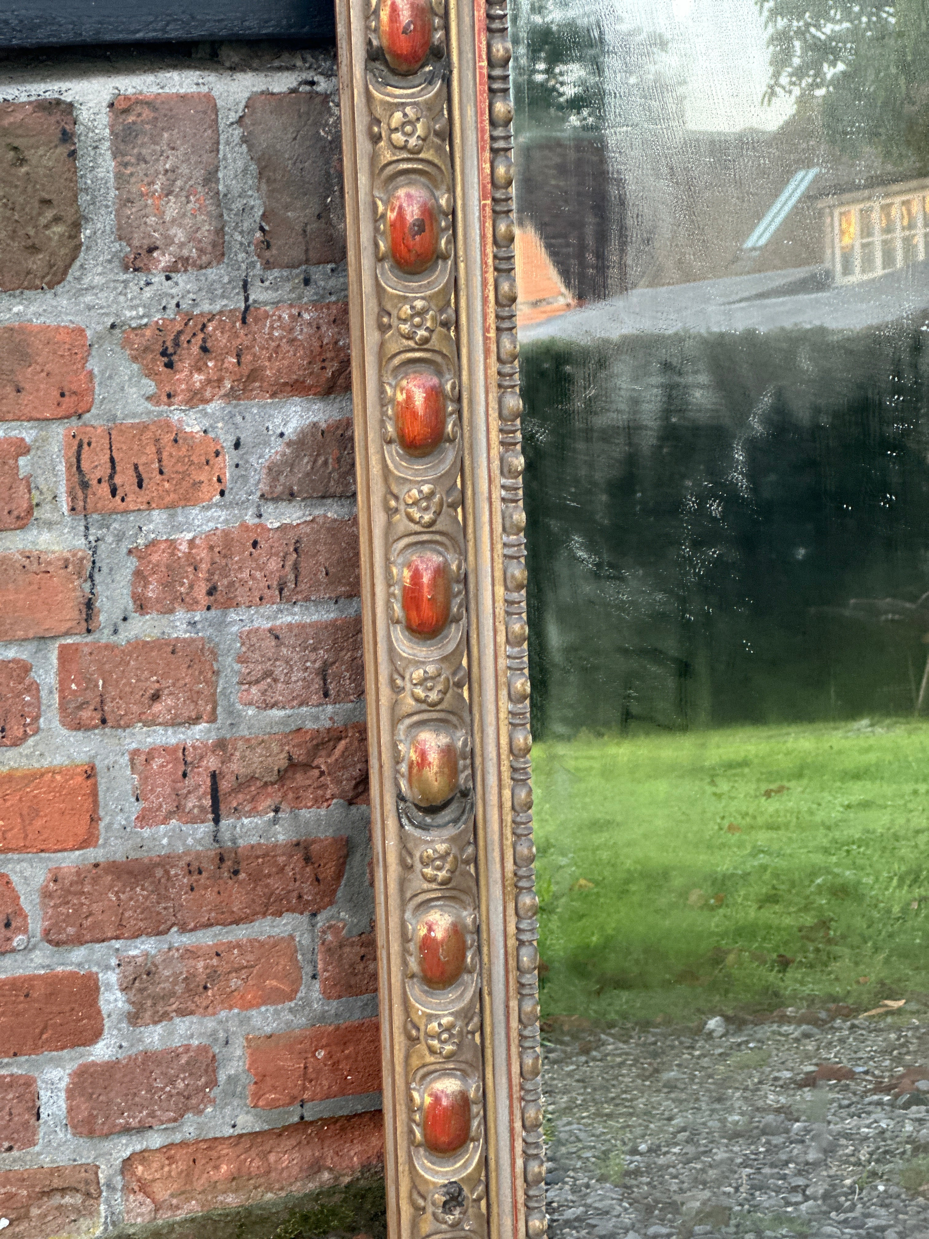 Huge French Gilt Mirror - Faded Grande Dame