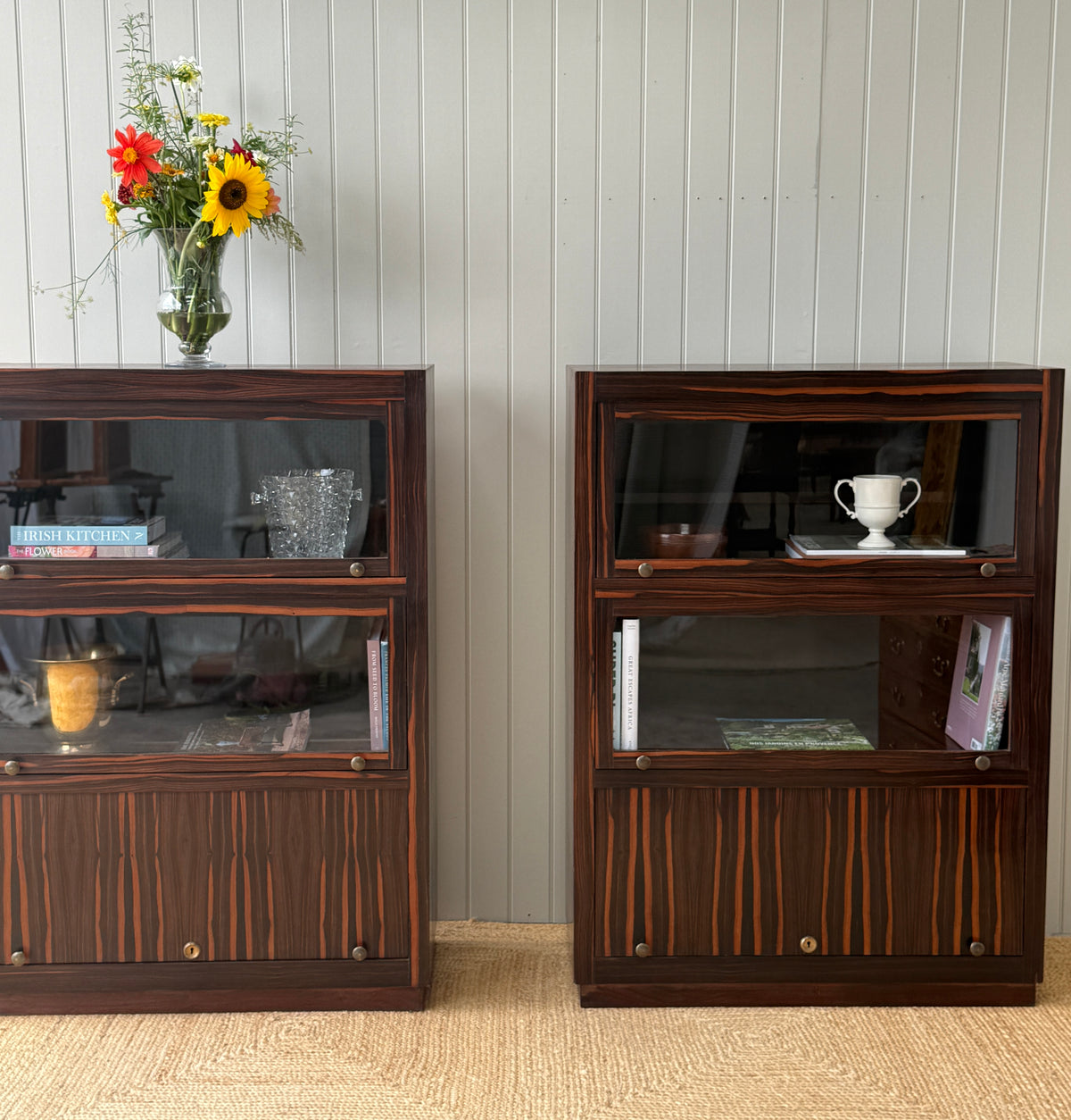 Pair of Macassar Ebony Bookcases