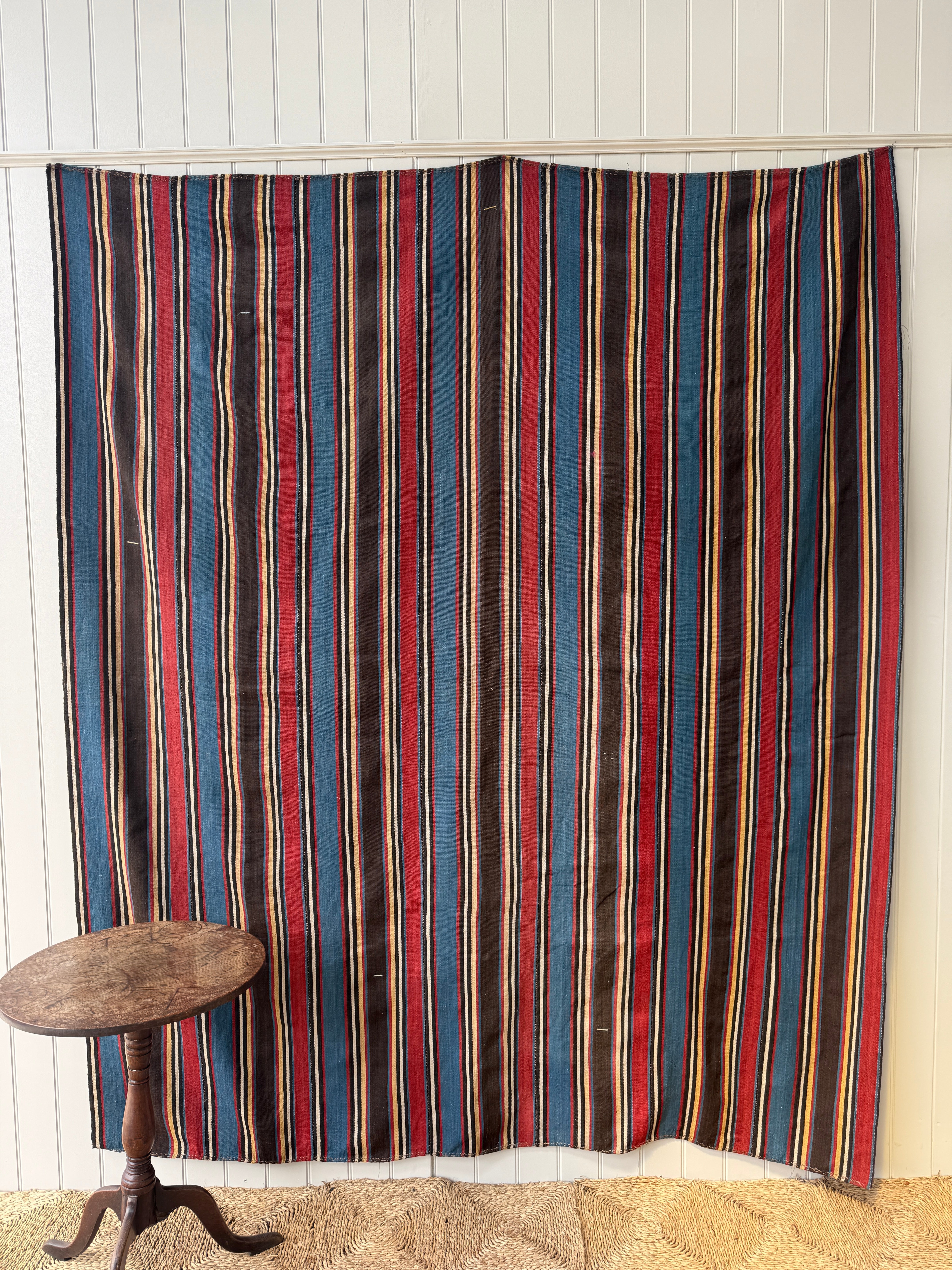 Polychrome Striped Antique Jajim from Azerbaijan