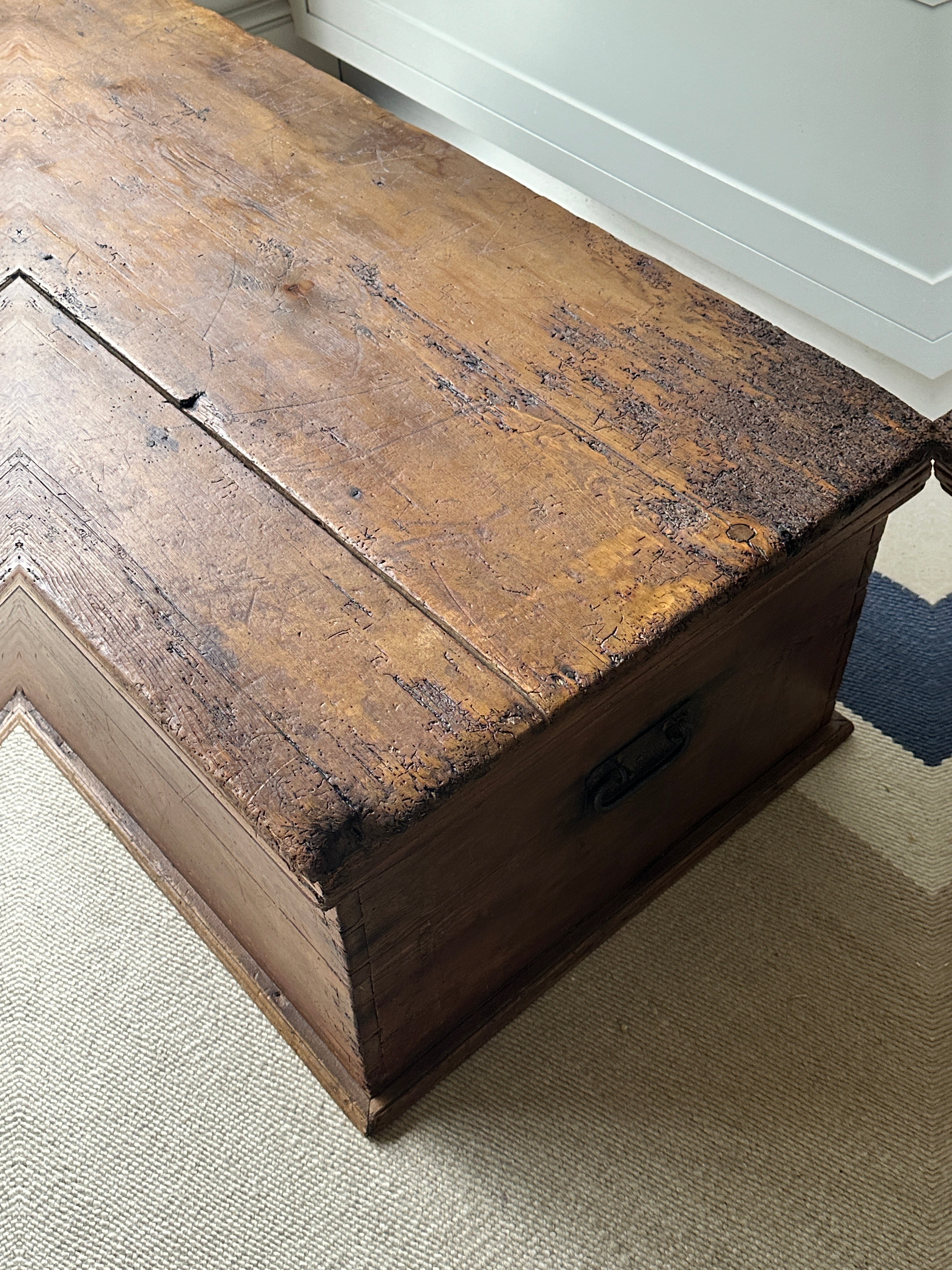 Large Antique Pine Trunk