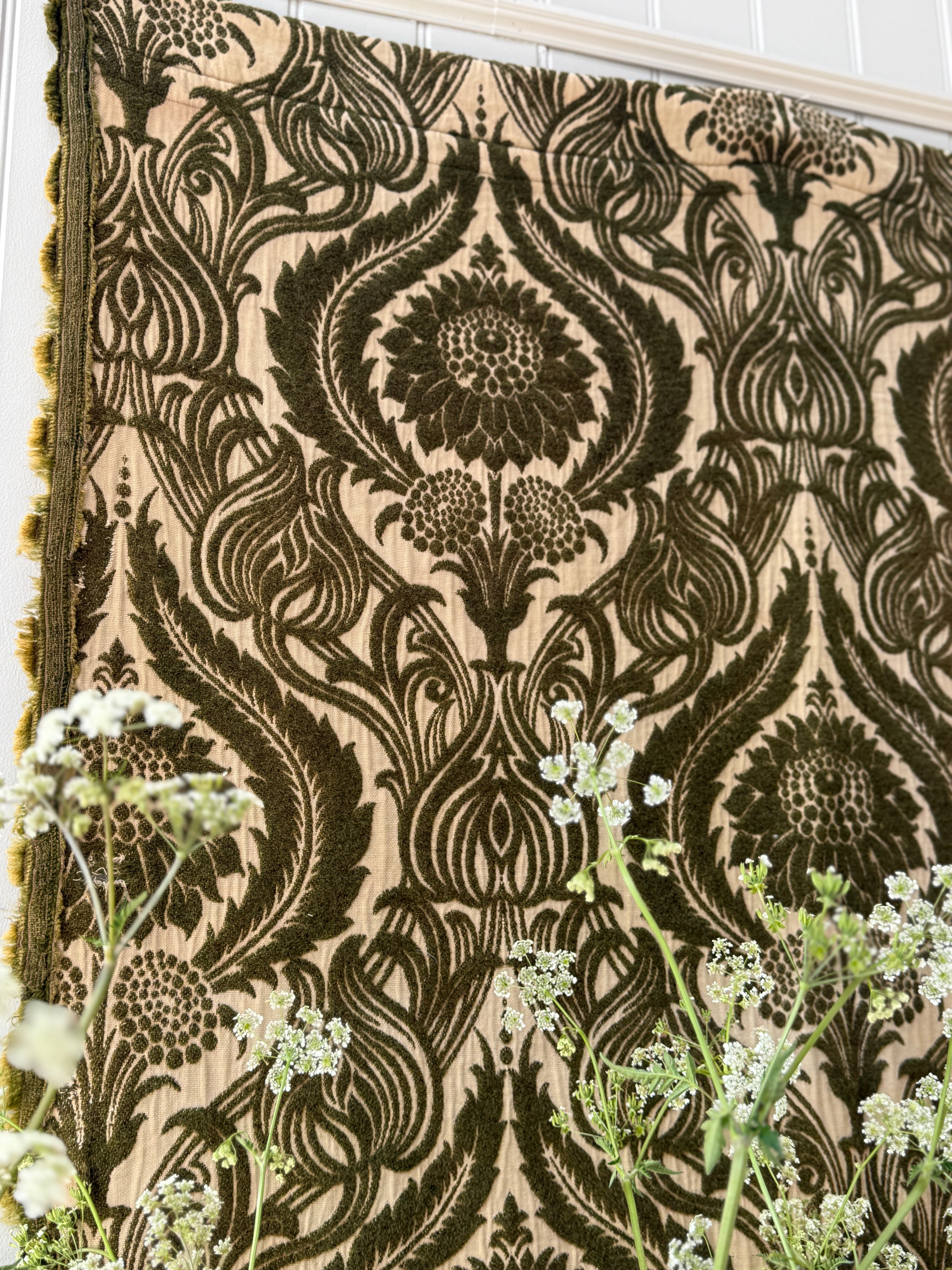 19th Century Decorative Arts and Craft Wool & Velvet Panel