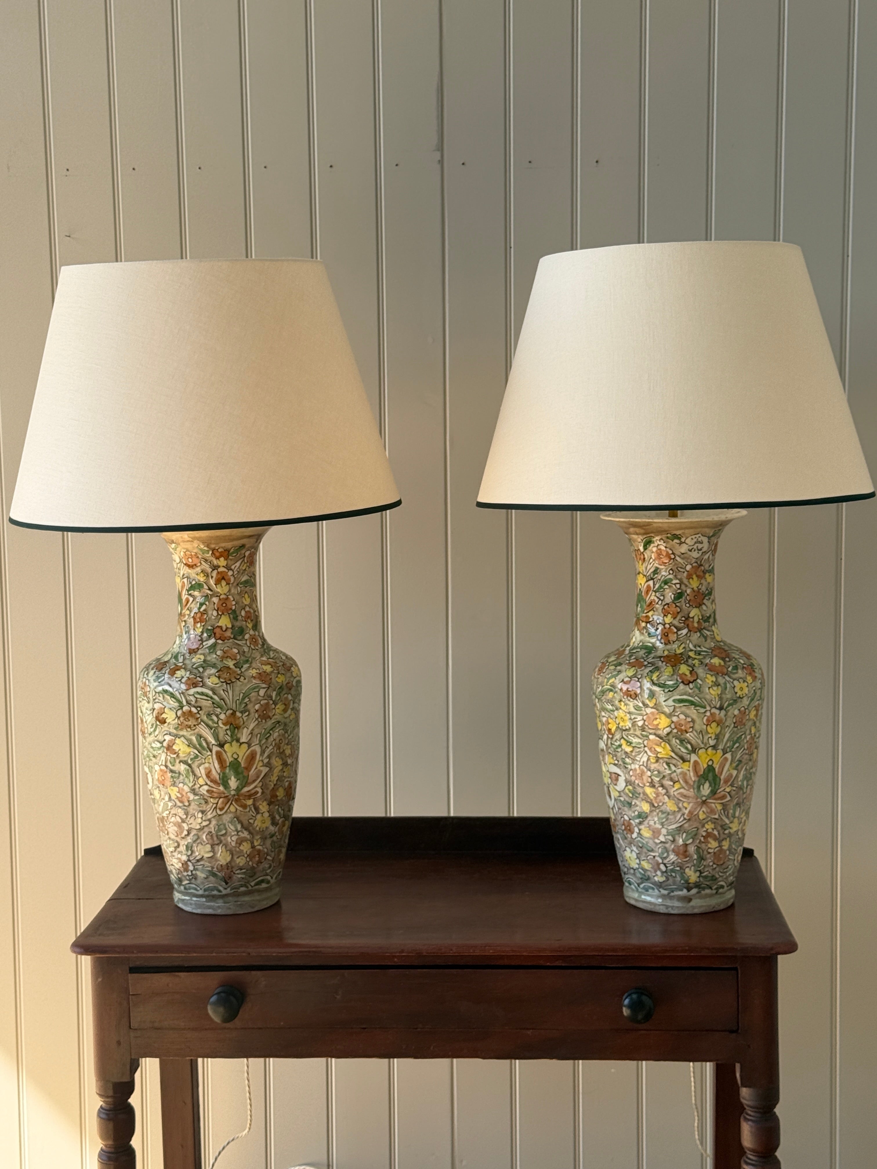 Pair of Vintage Ottoman Ceramic Table lamps
