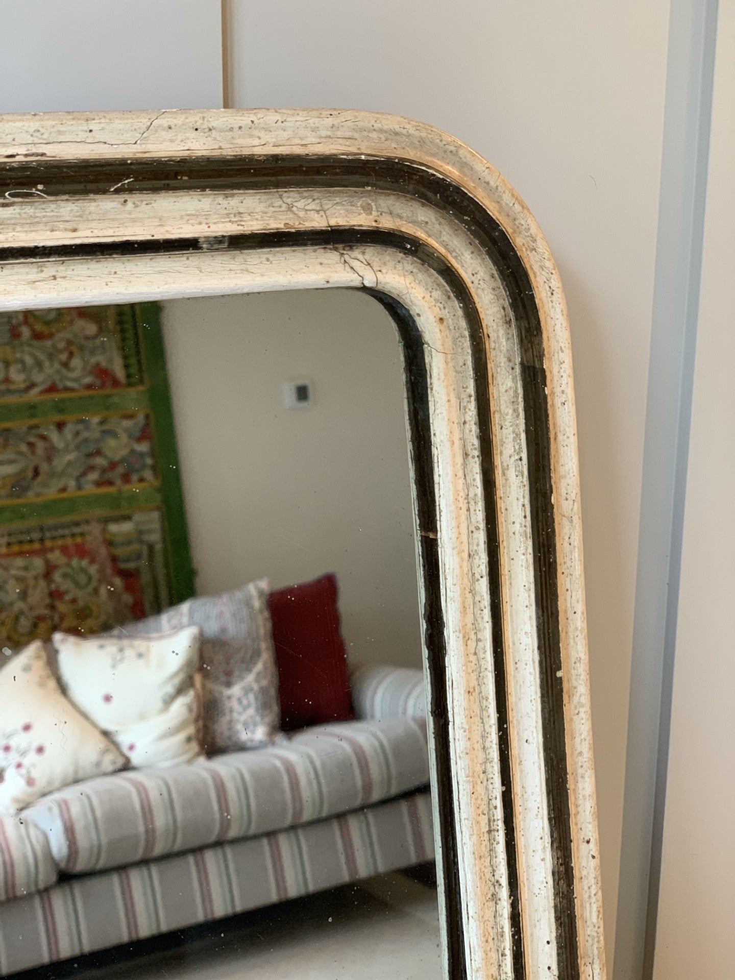 Antique French Cream Mirror