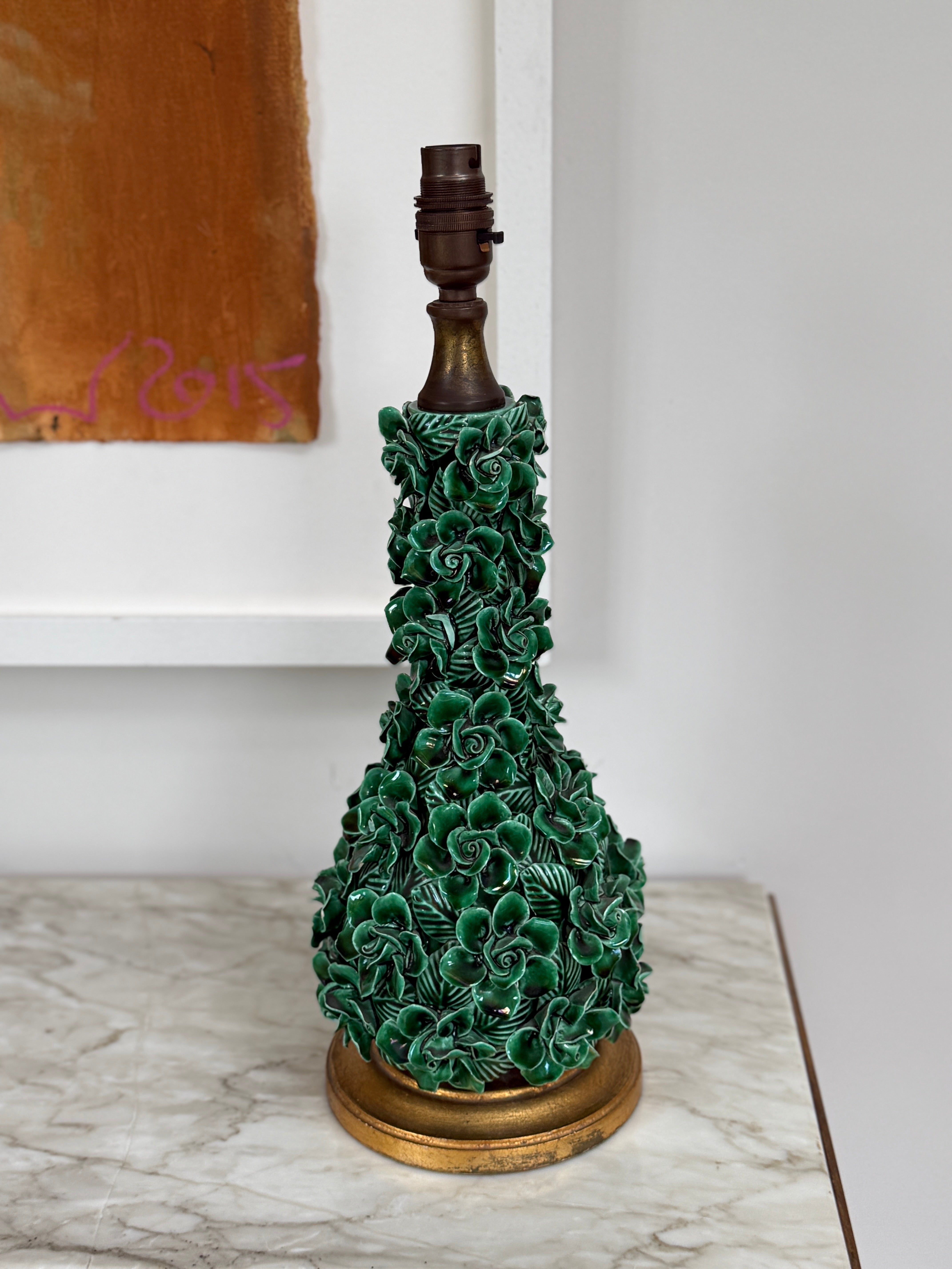 Small Green Manises Table Lamp