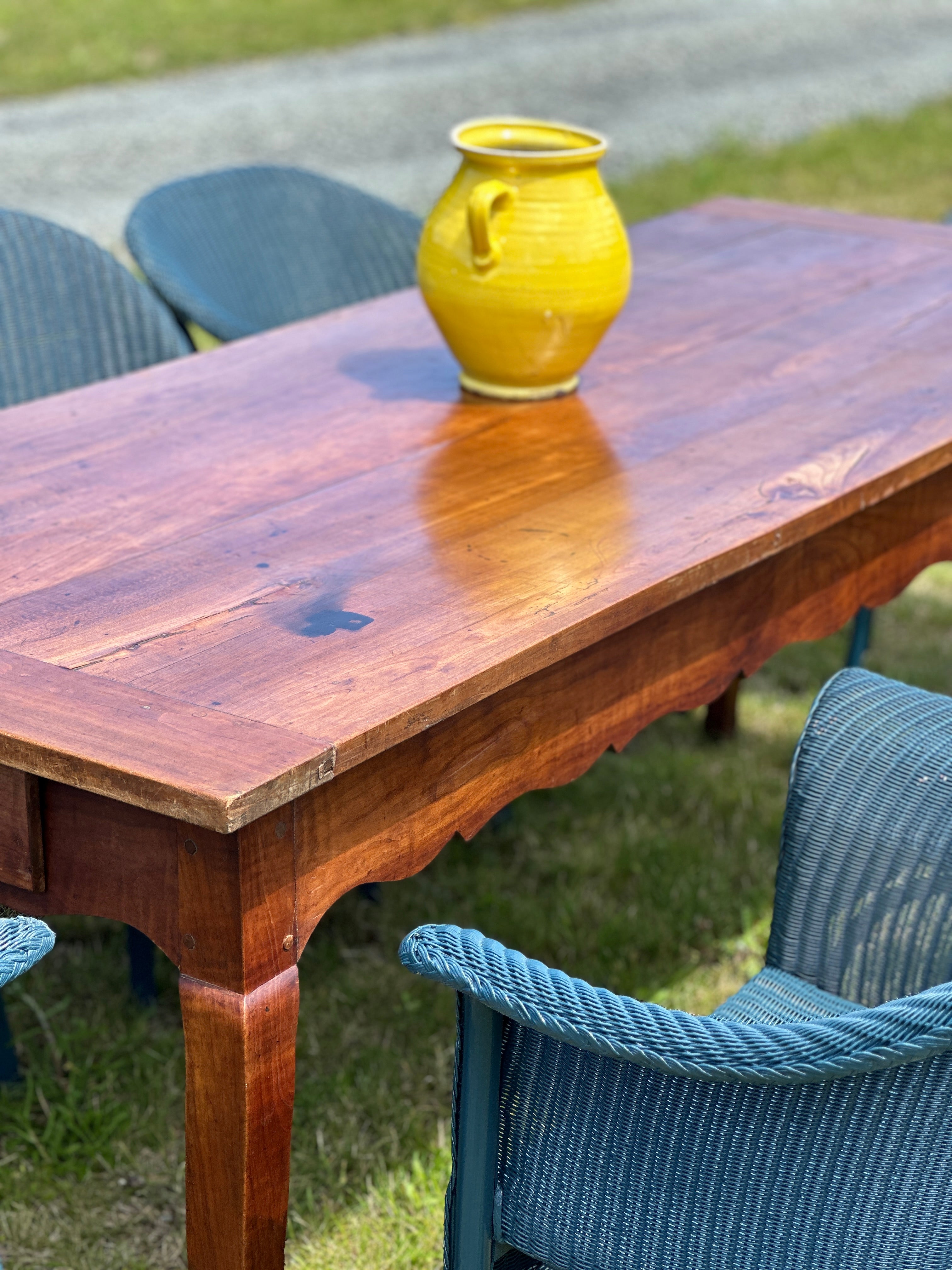 Antique French Cherry Dining Table