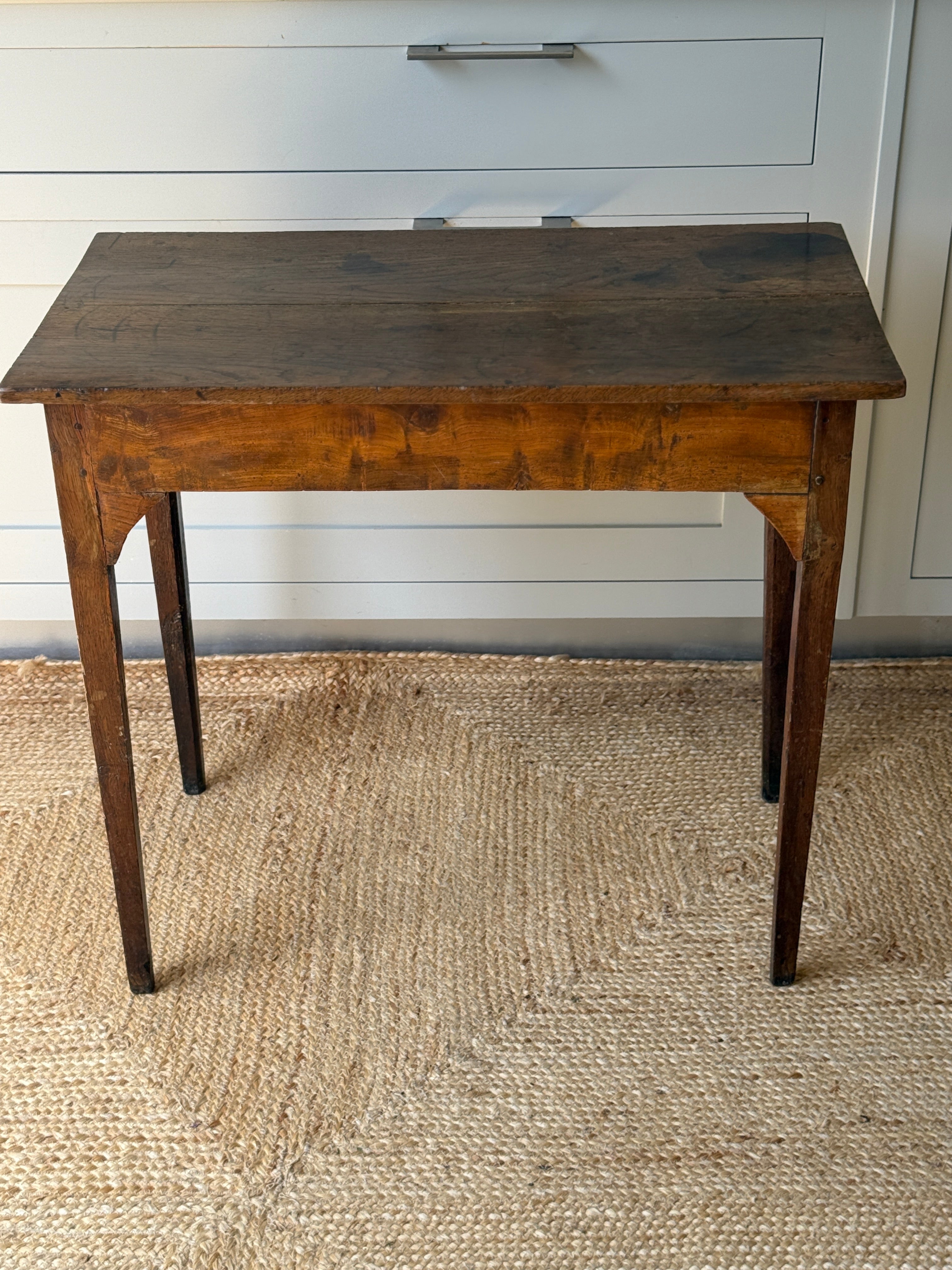 French Provincial fruitwood side table, late 18th/early 19th century.
