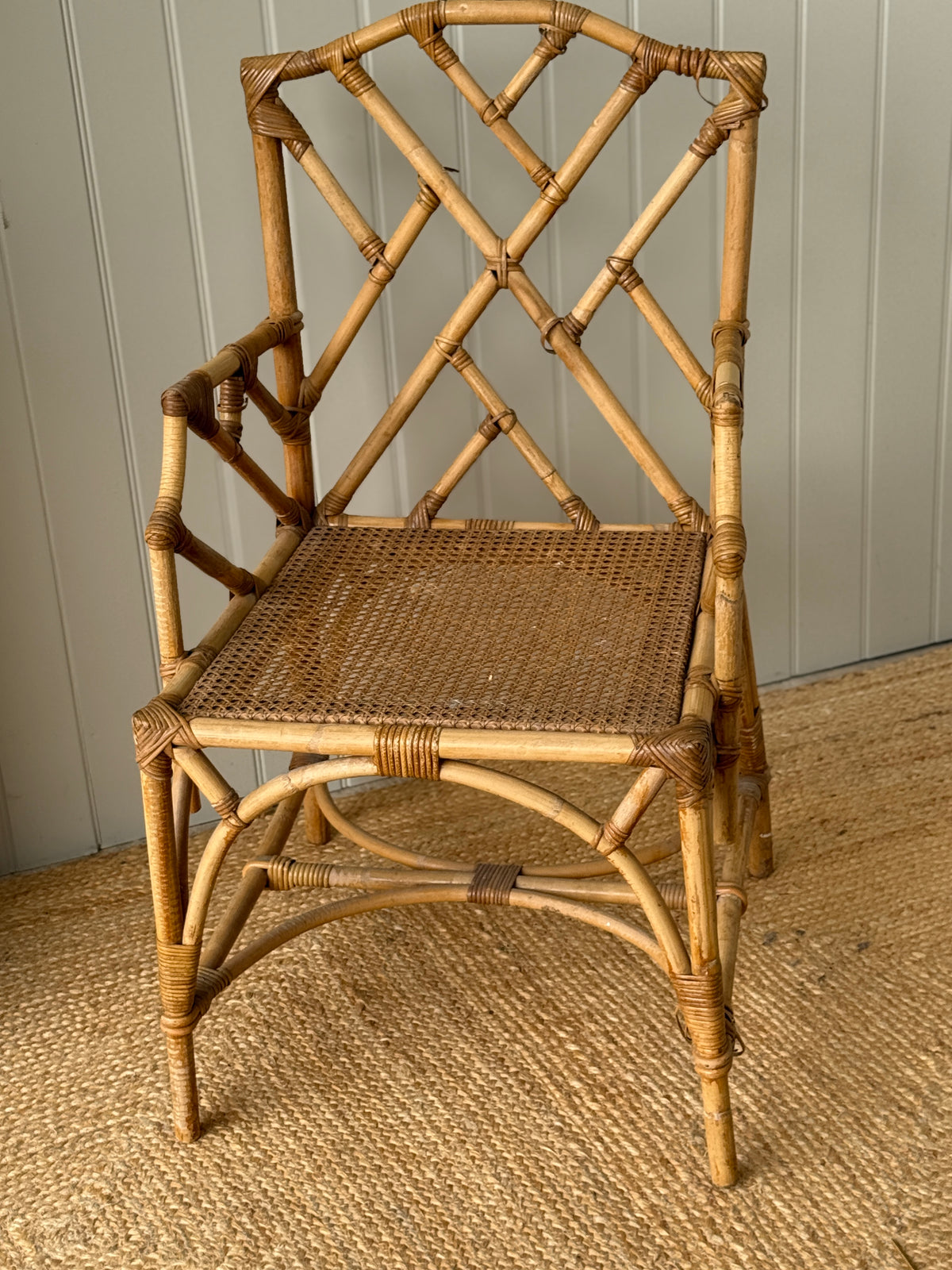 Single Chippendale- Style Cane Chair