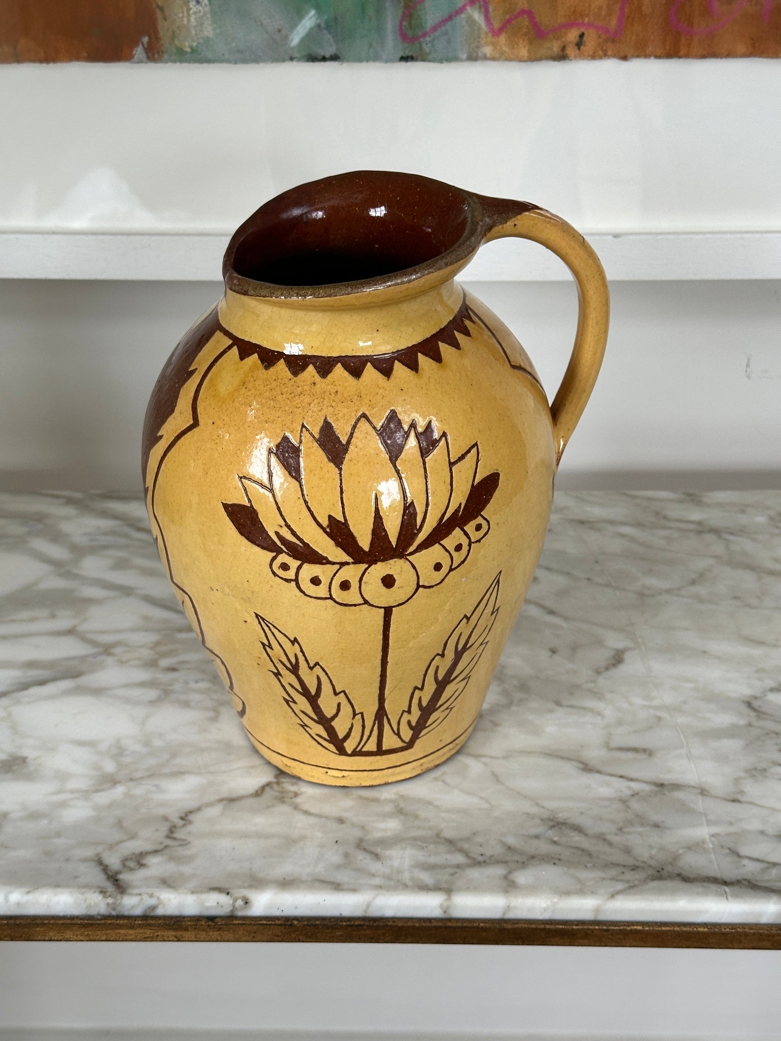 Terracotta Devonshire Slipware Vase