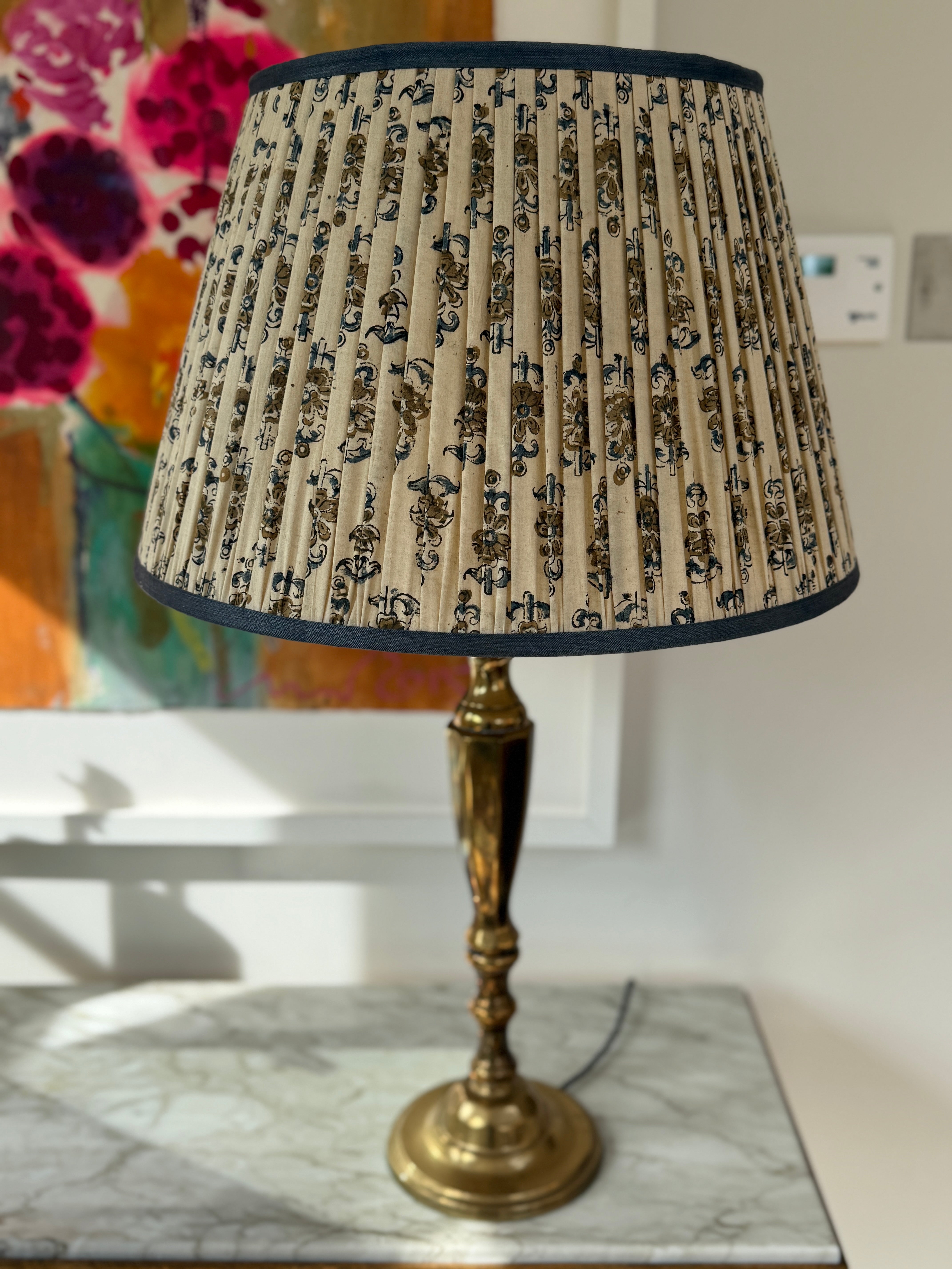 Tall Antique Brass Lamp