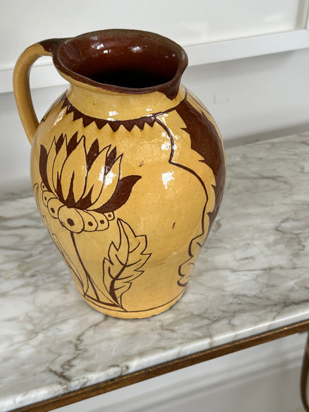 Terracotta Devonshire Slipware Vase