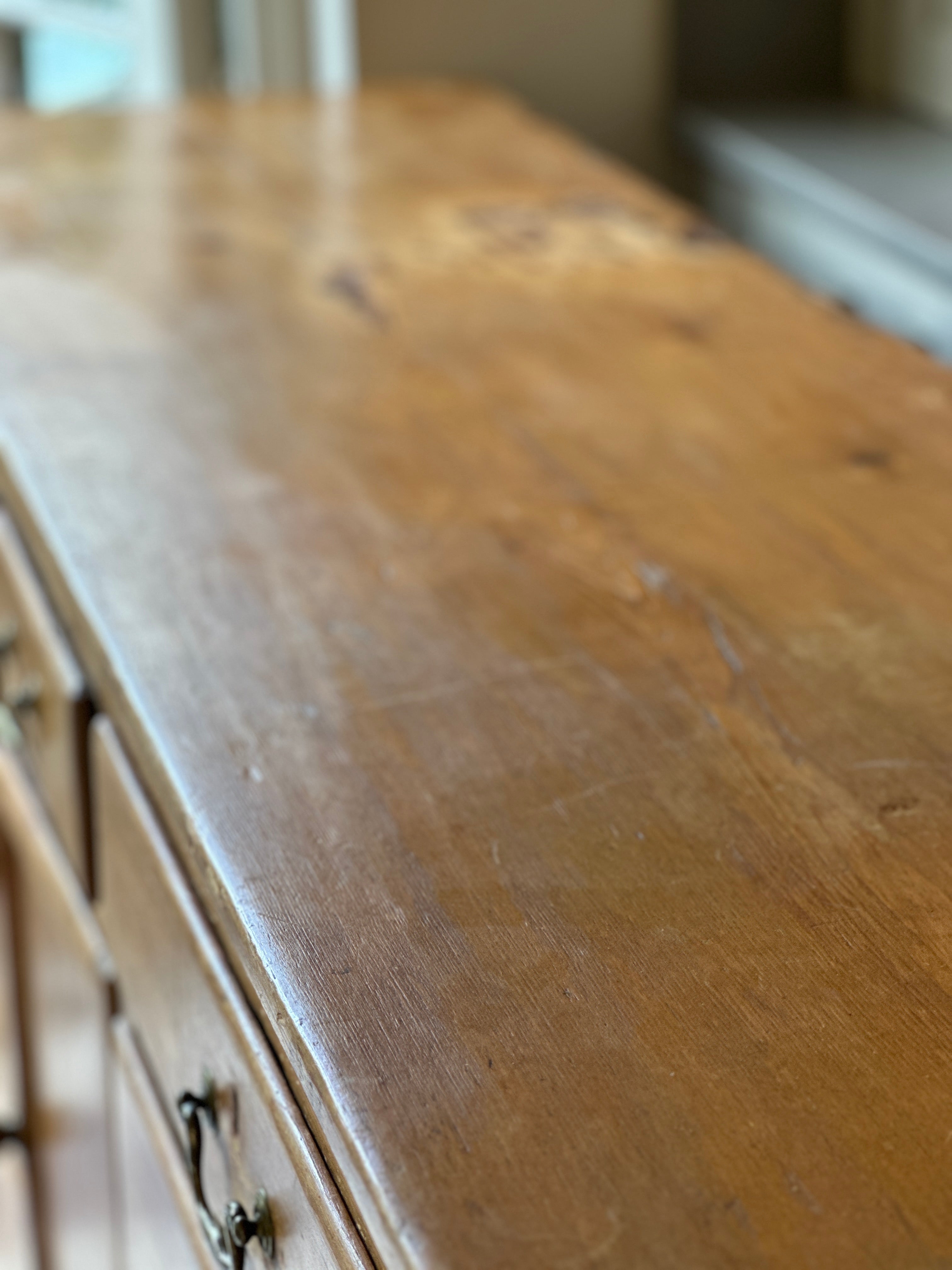 Large Antique Pine Sideboard with great patina