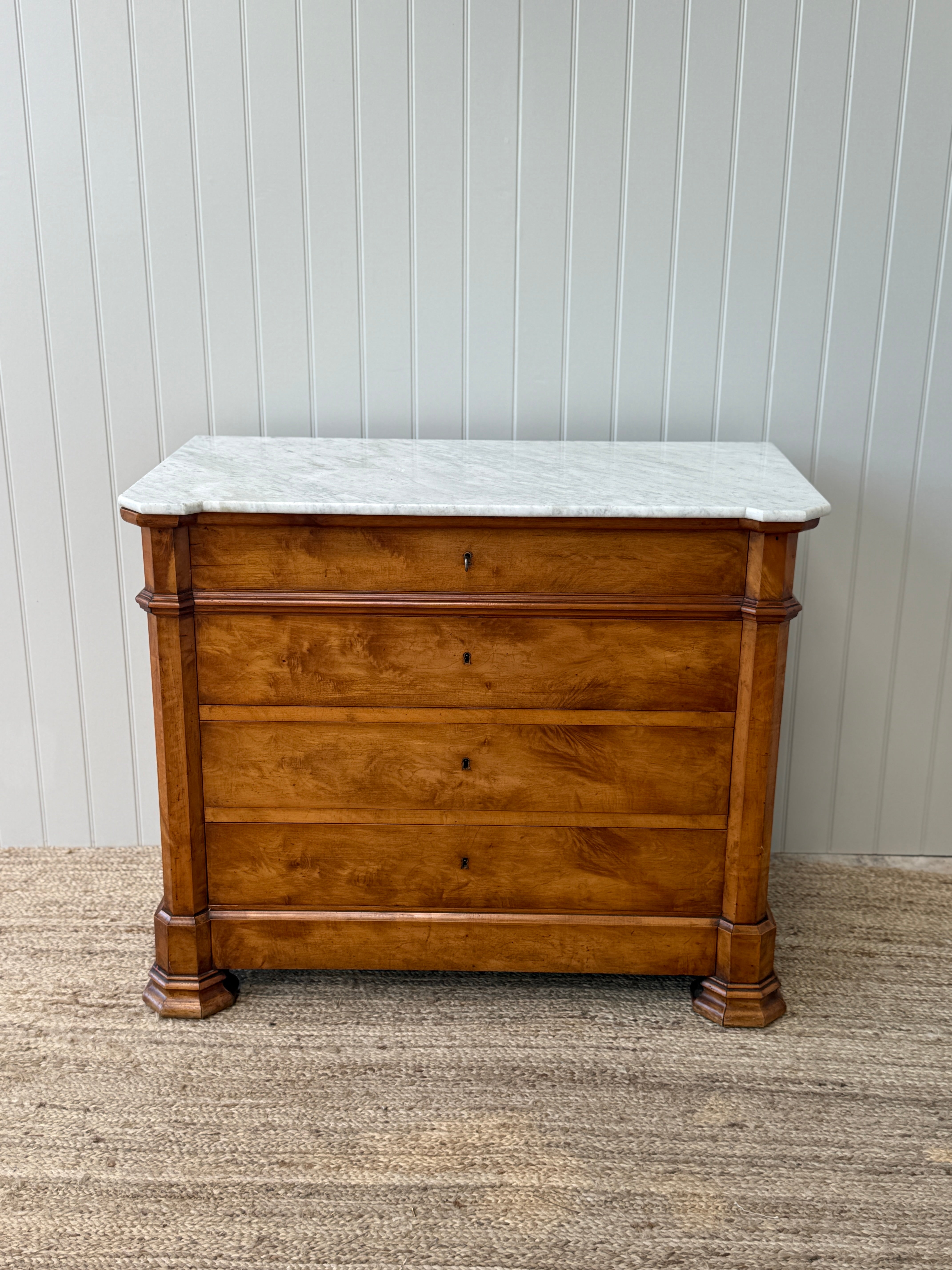 French Louis Philippe Burr Ash Commode