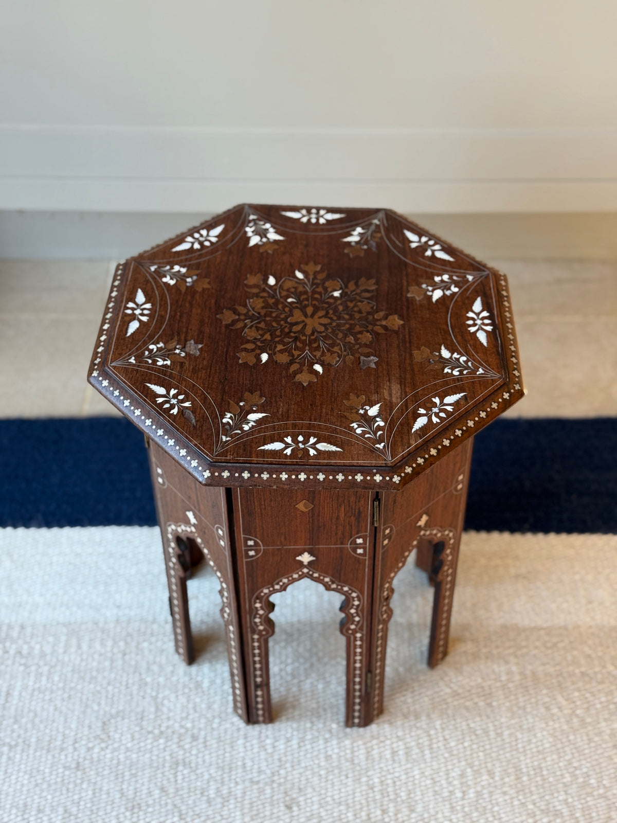 Anglo-Indian Hoshiarpur Inlaid Octagonal Occasional Table