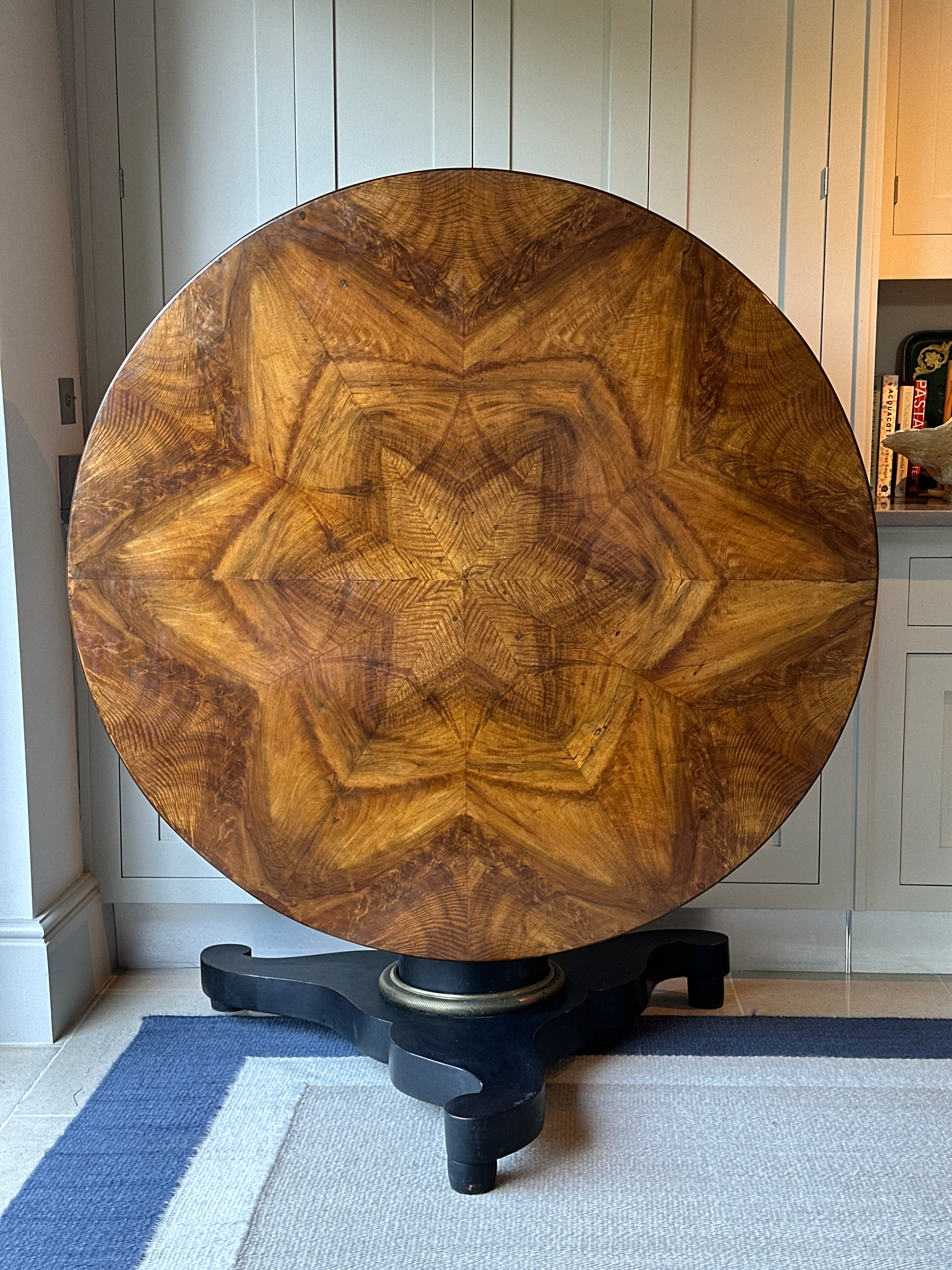 19th Century Walnut Book Matched CentreTable