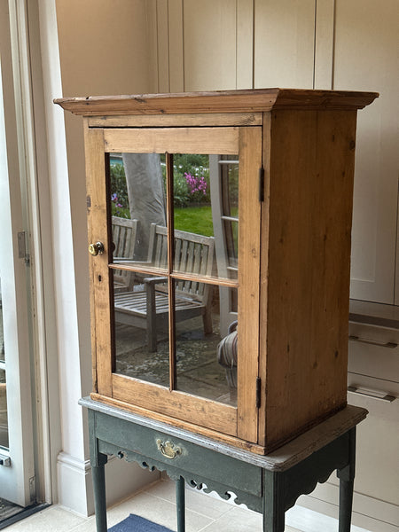 Victorian Pine Glazed Cupboard