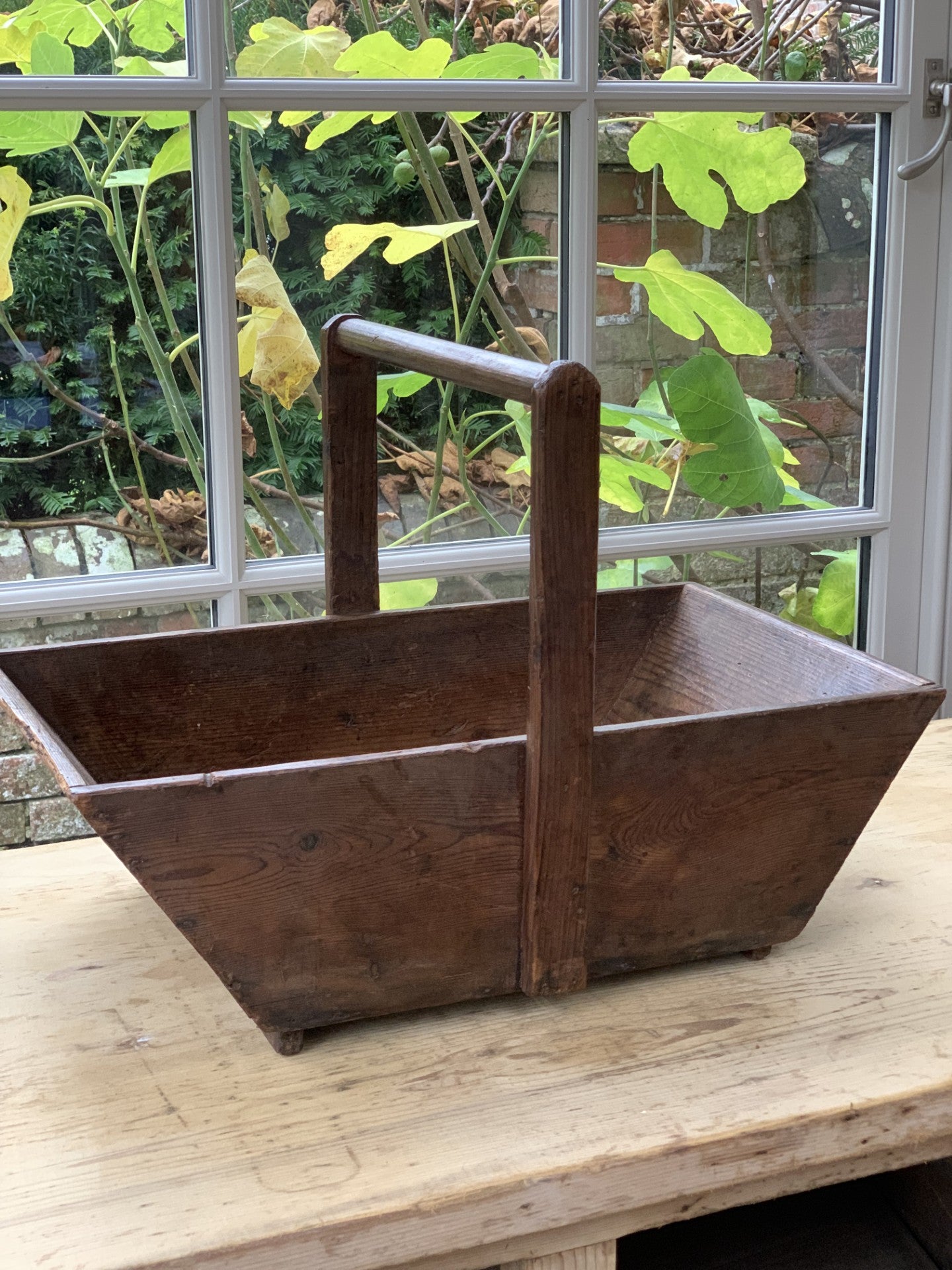 Large wooden trug