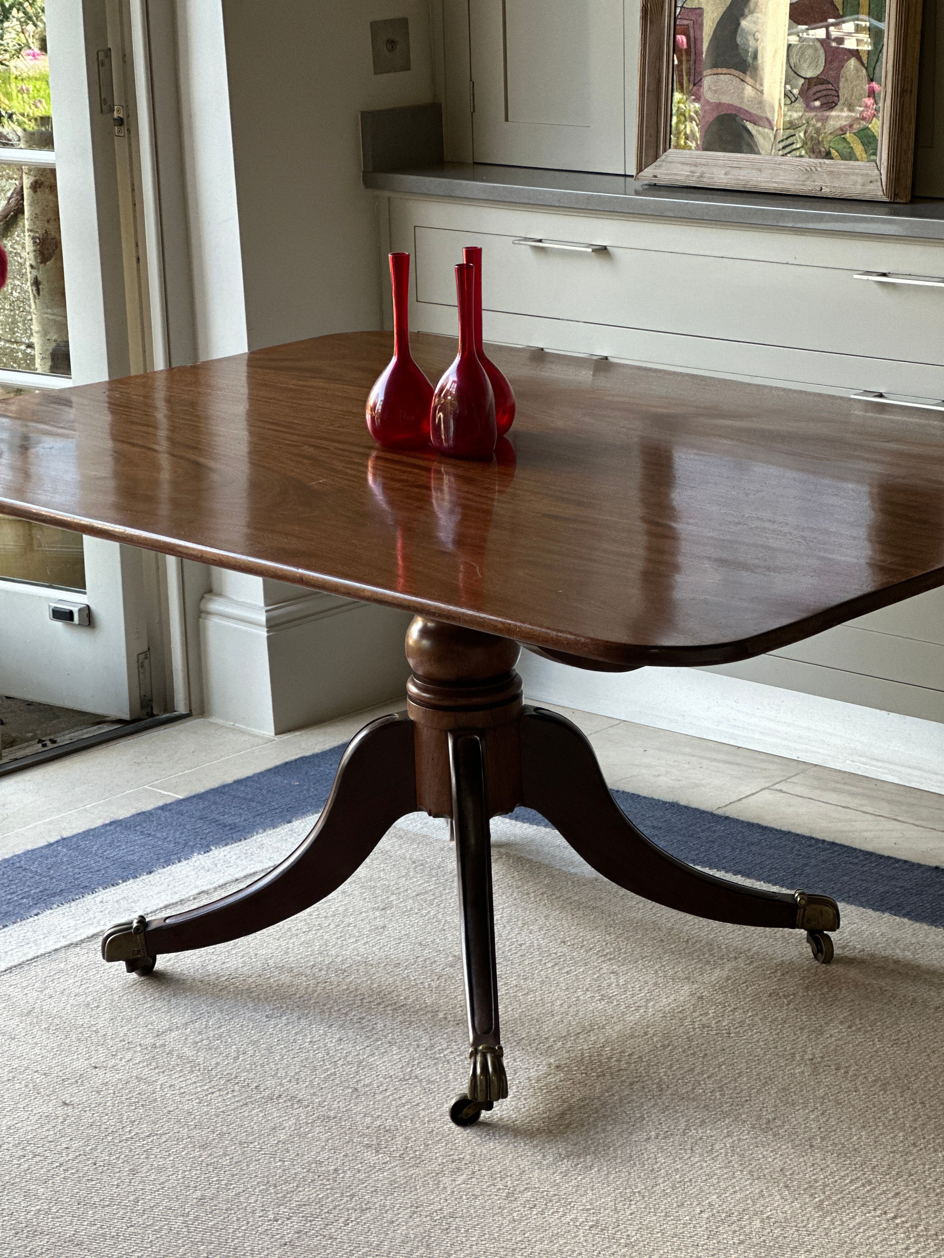 Large Regency Mahogany Tilt Top Table