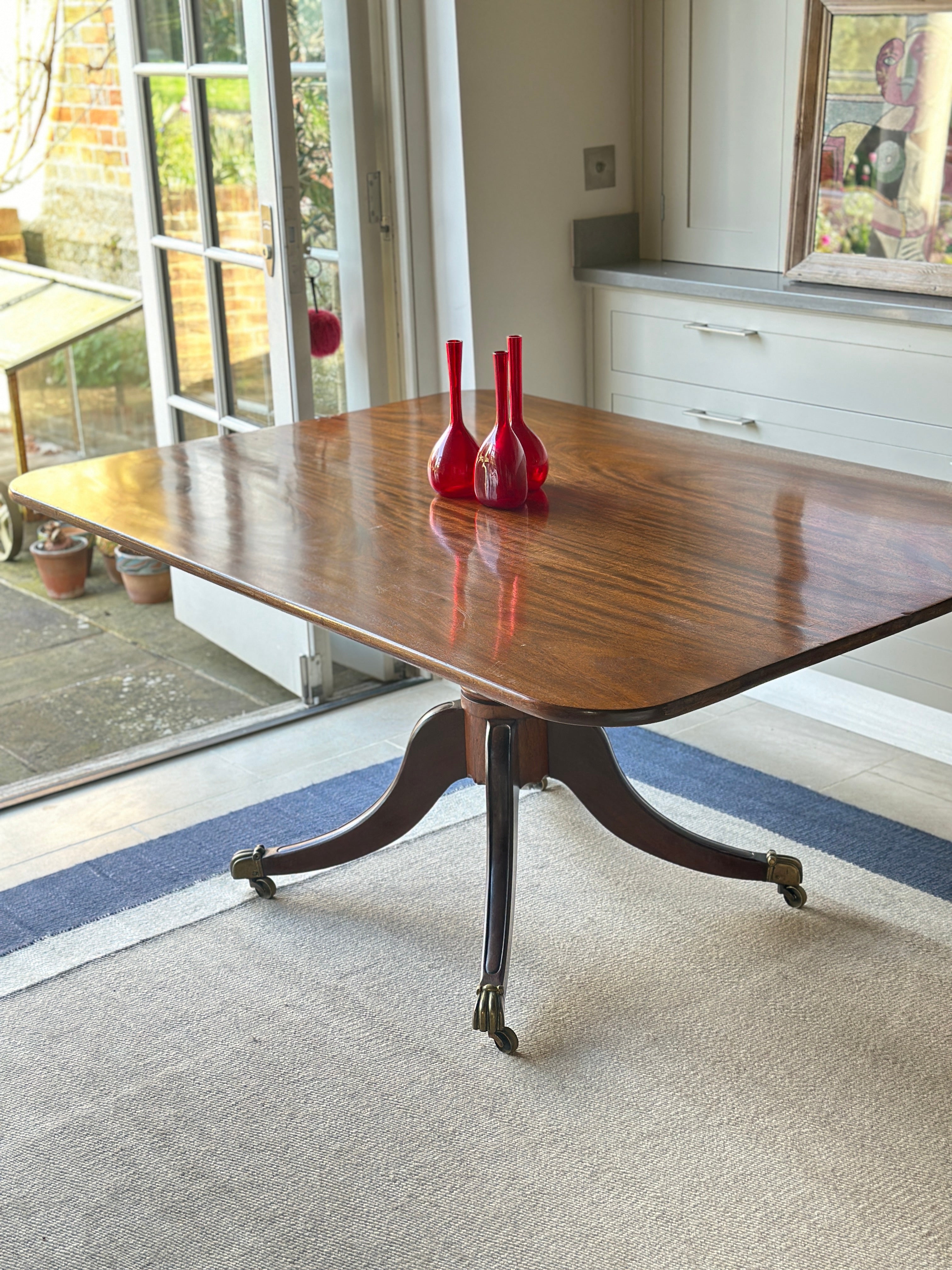 Large Regency Mahogany Tilt Top Table