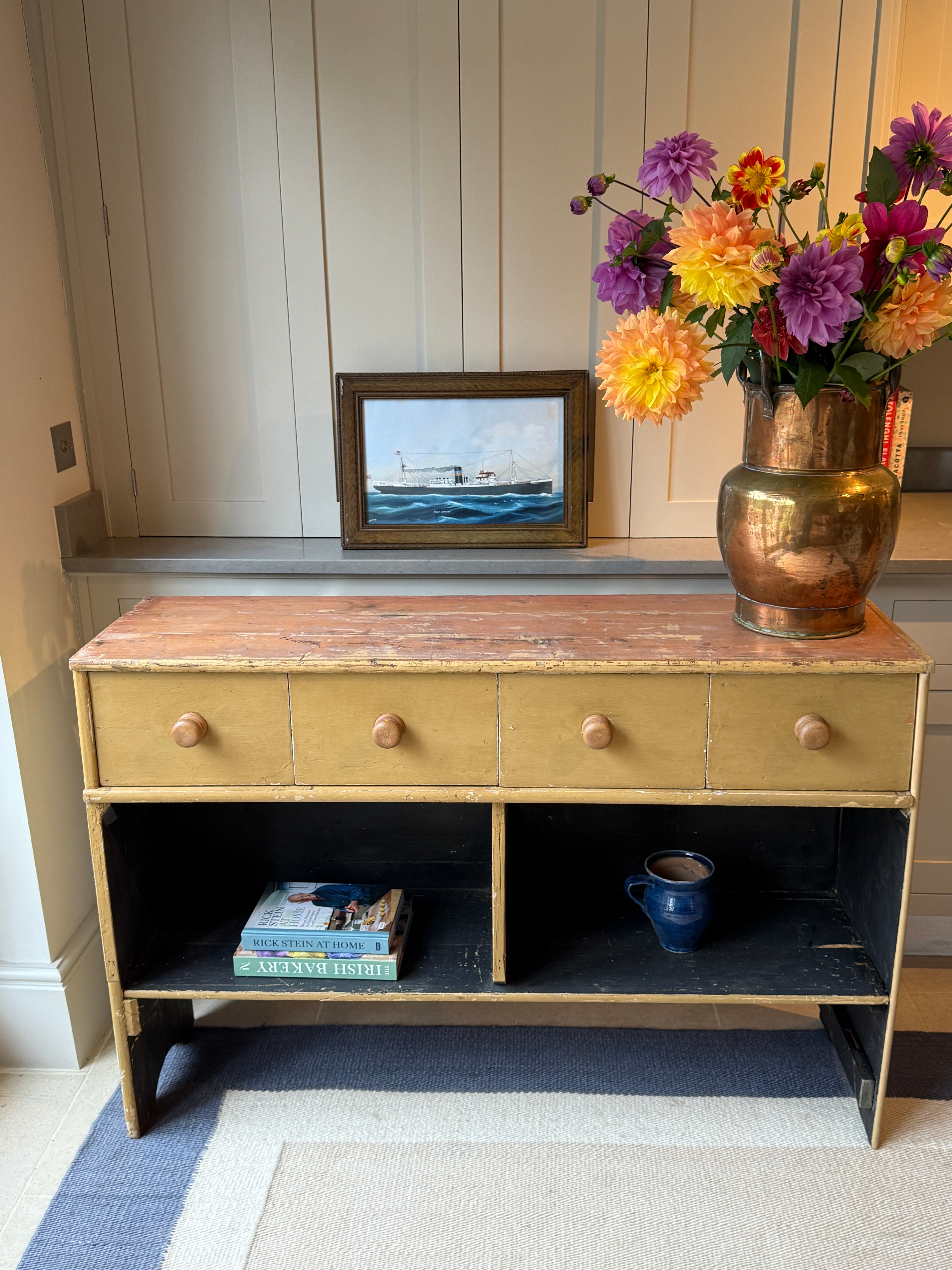 Mustard Yellow Welsh Haberdashery Dresser