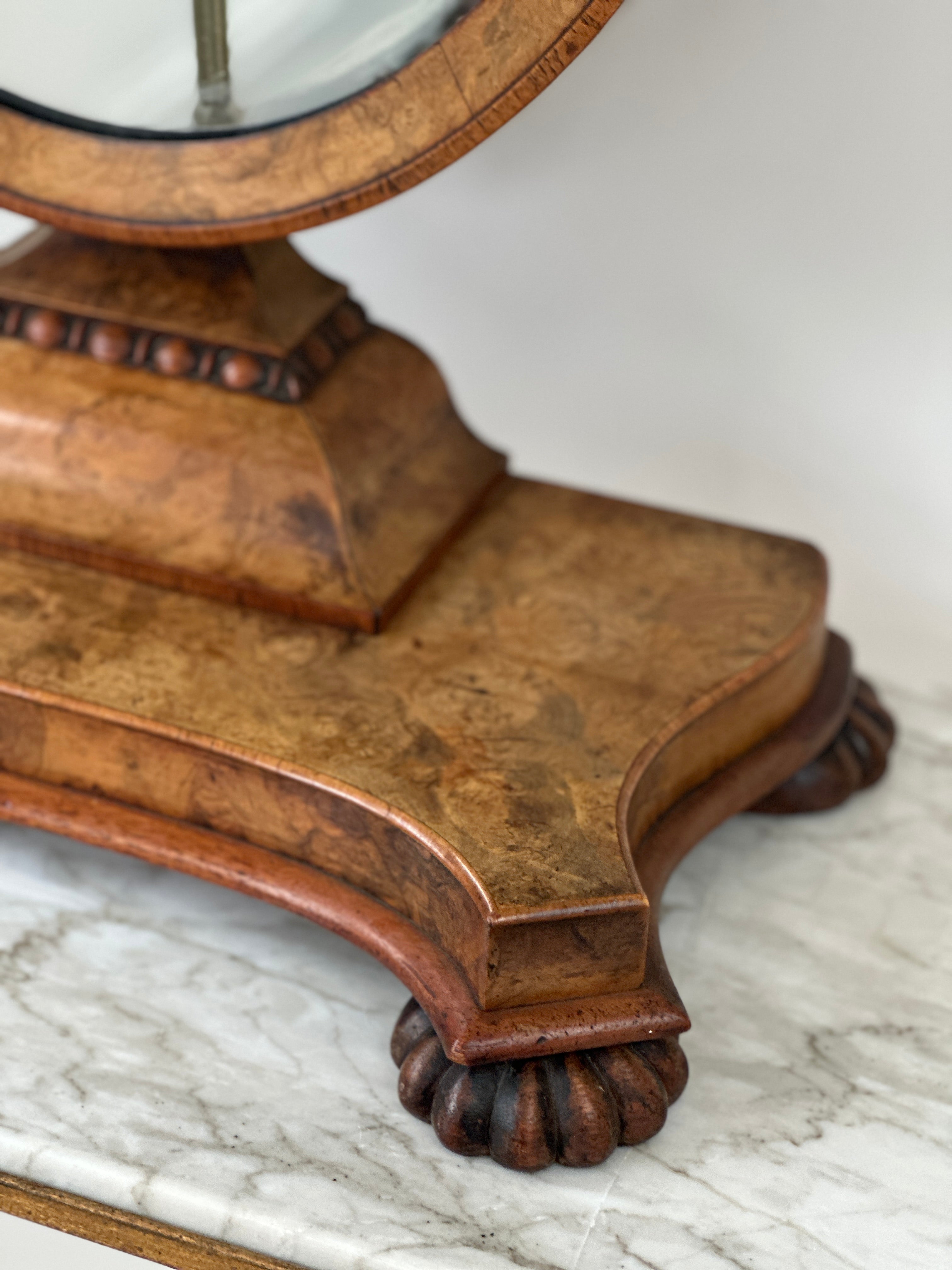 Regency Walnut Dressing Table Mirror