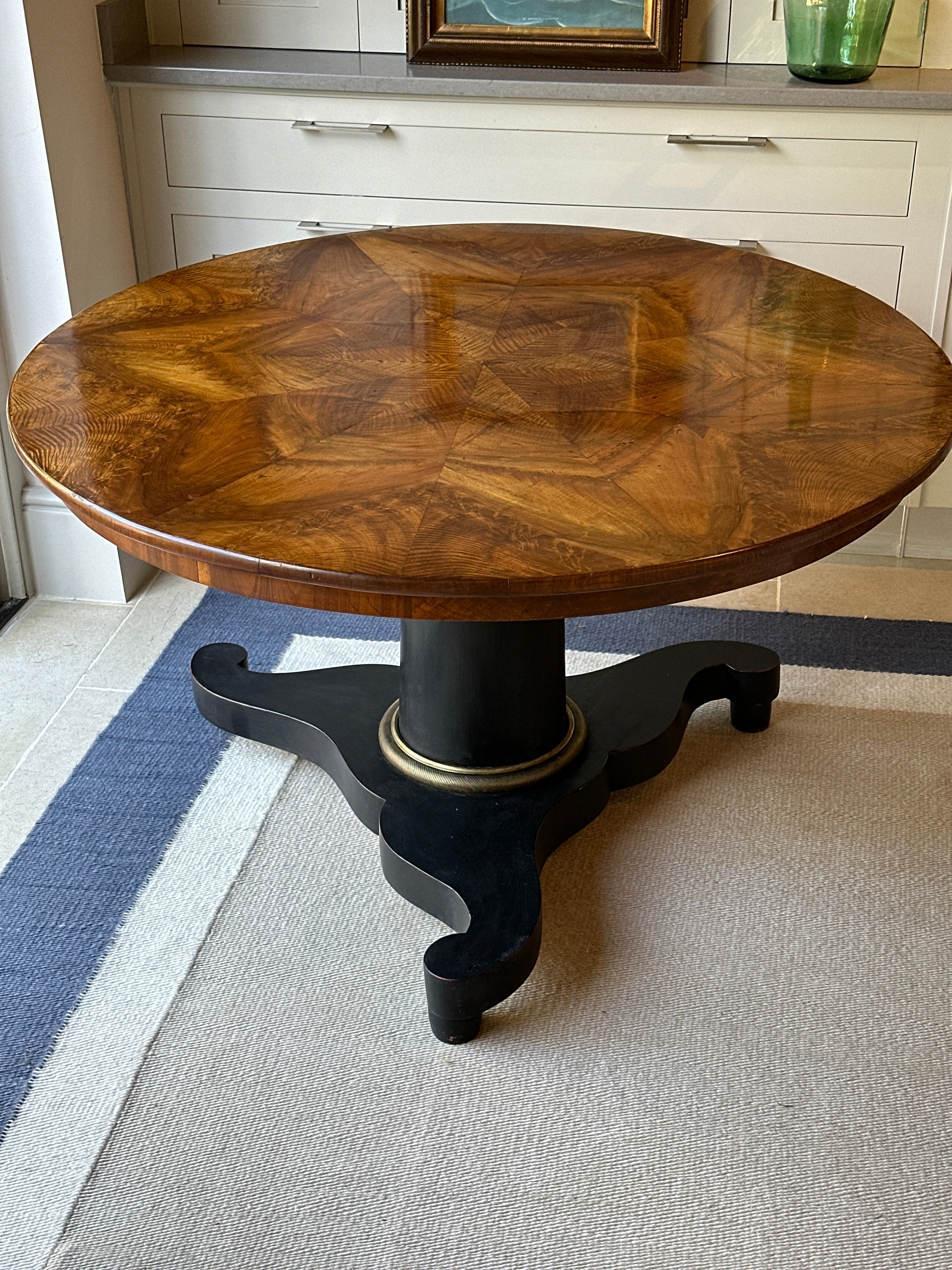 19th Century Walnut Book Matched CentreTable