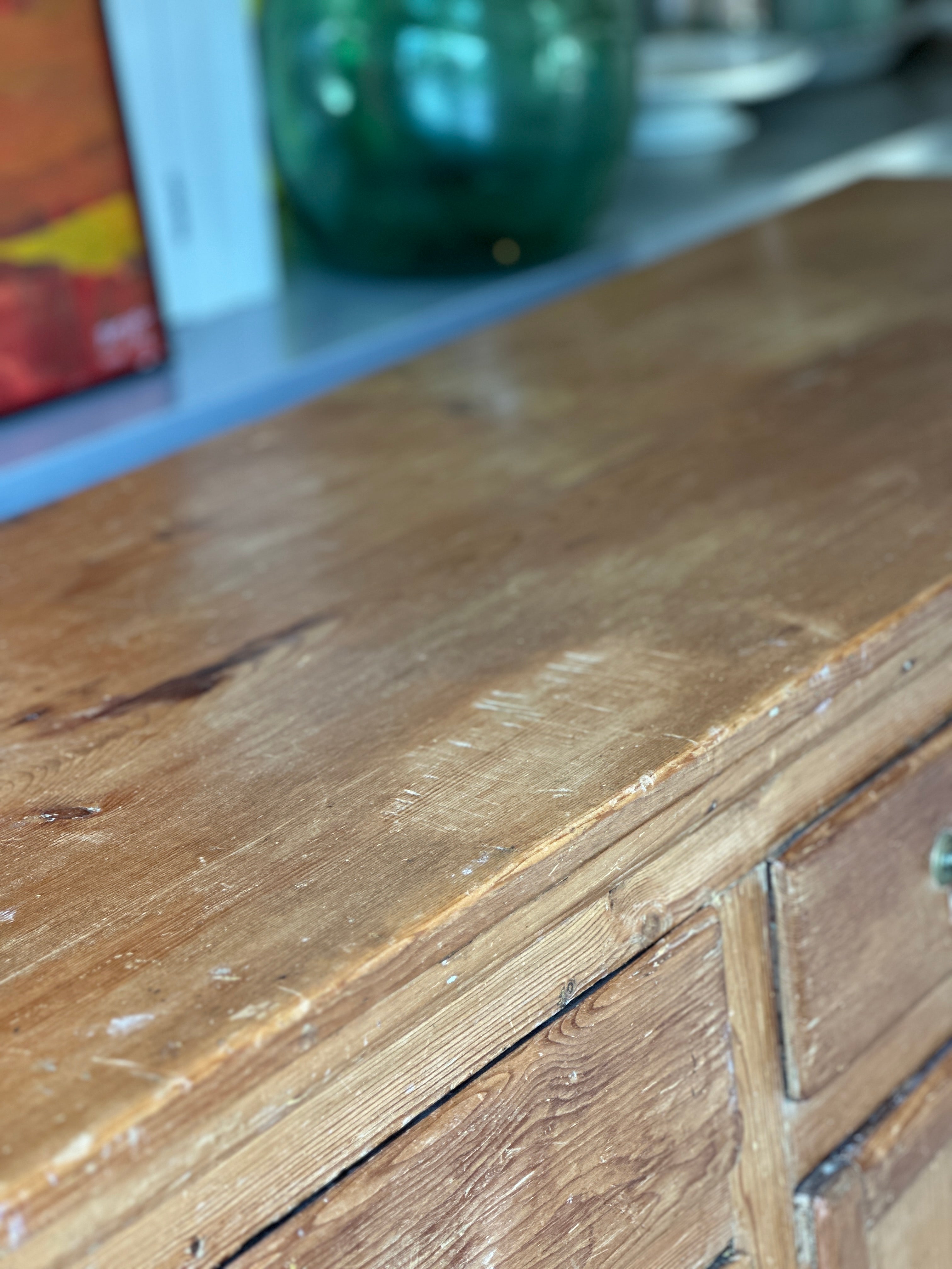 Large Antique Pine Sideboard with great patina