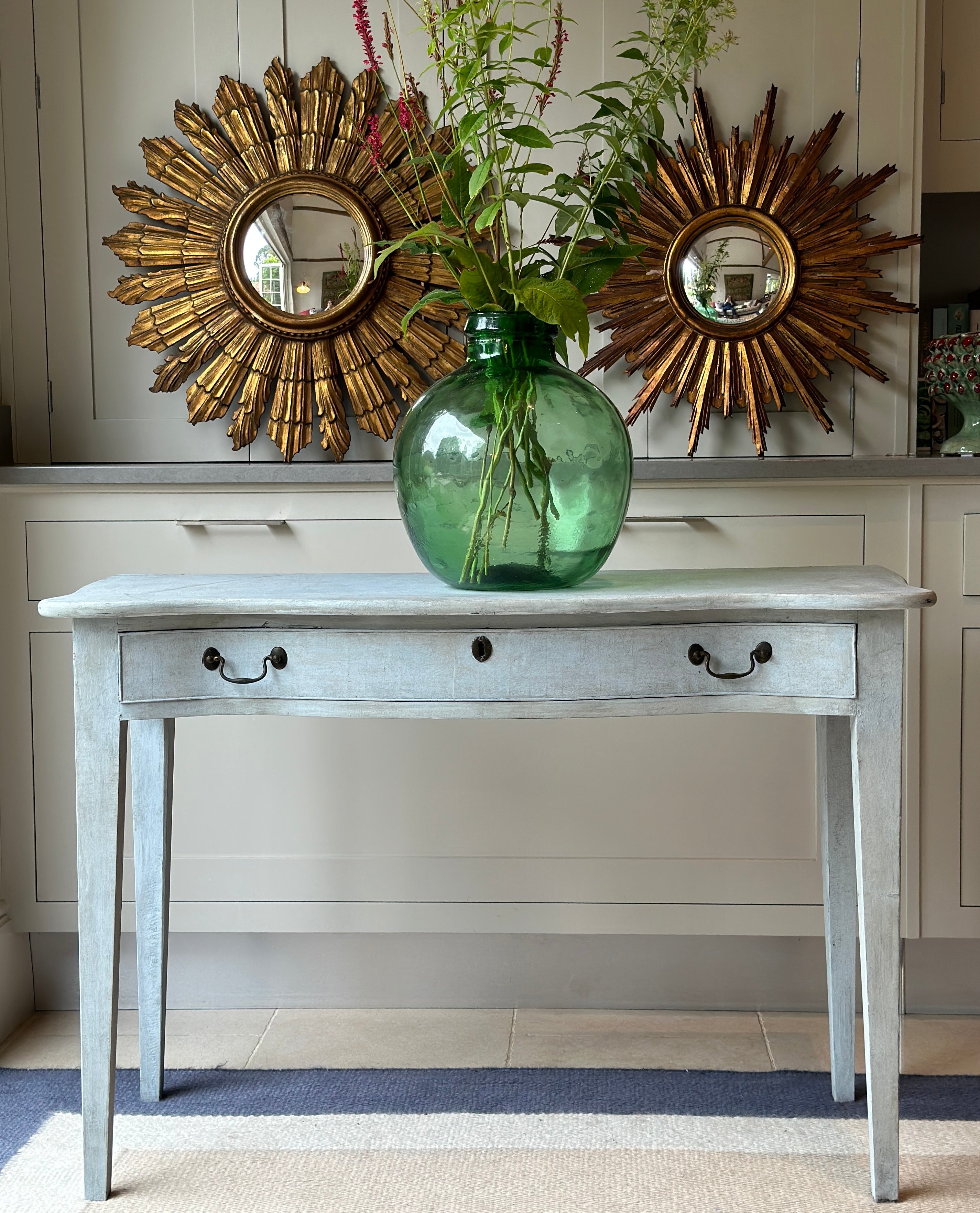 18th Century Serpentine Single Drawer Console