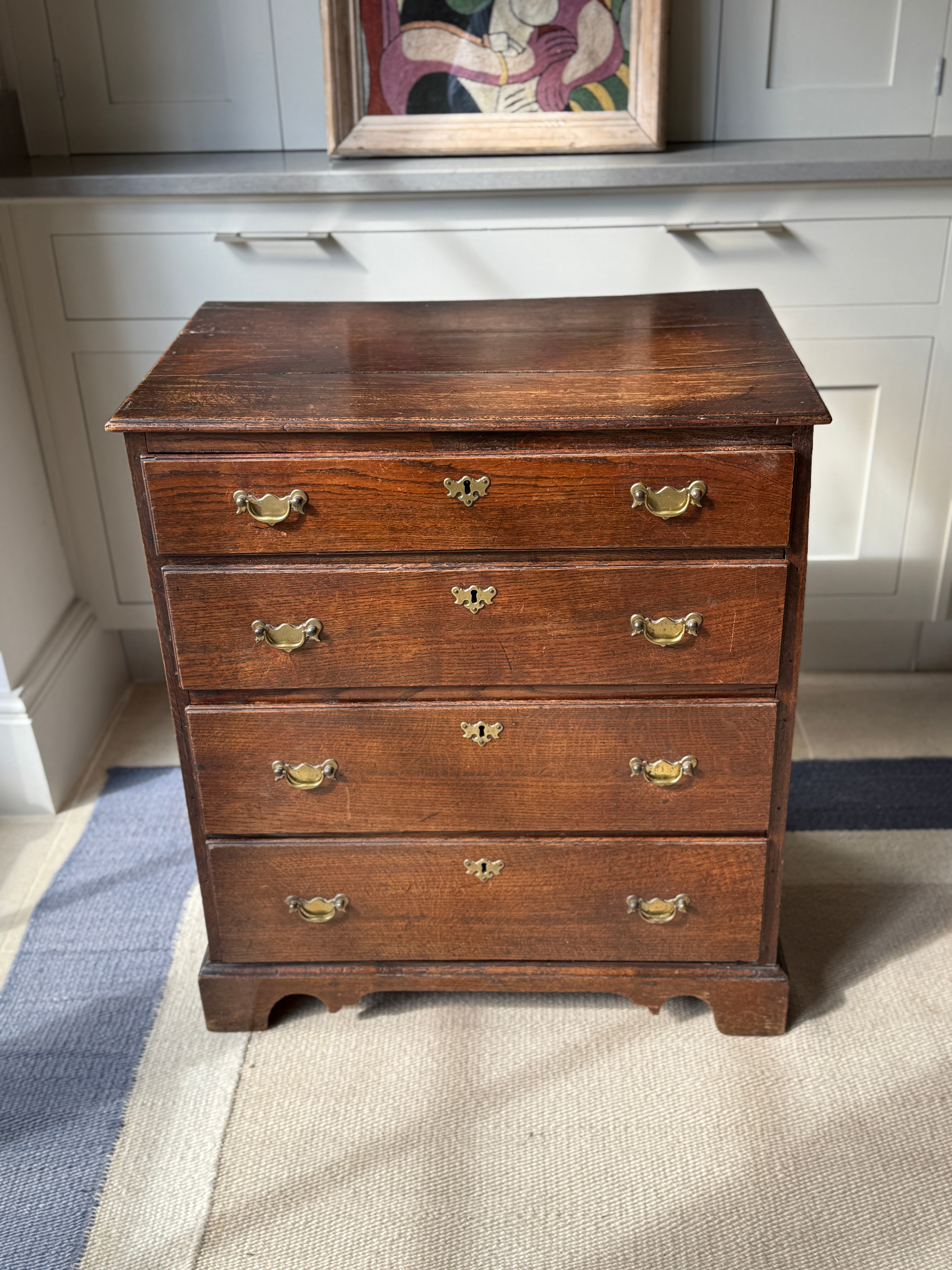 Small early C18th Oak Chest Of Drawers