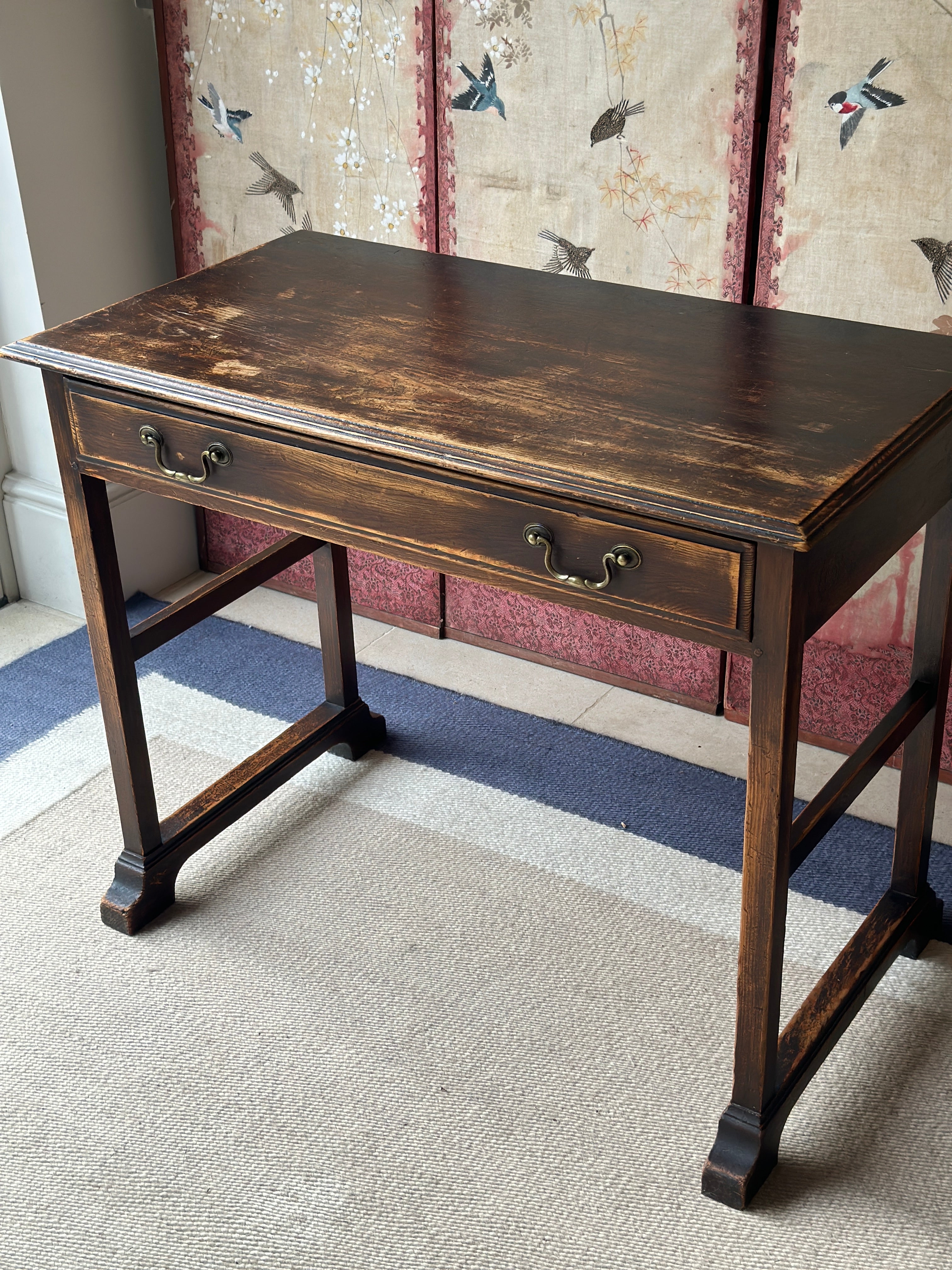 Charming Cotswold School Writing Table with single drawer