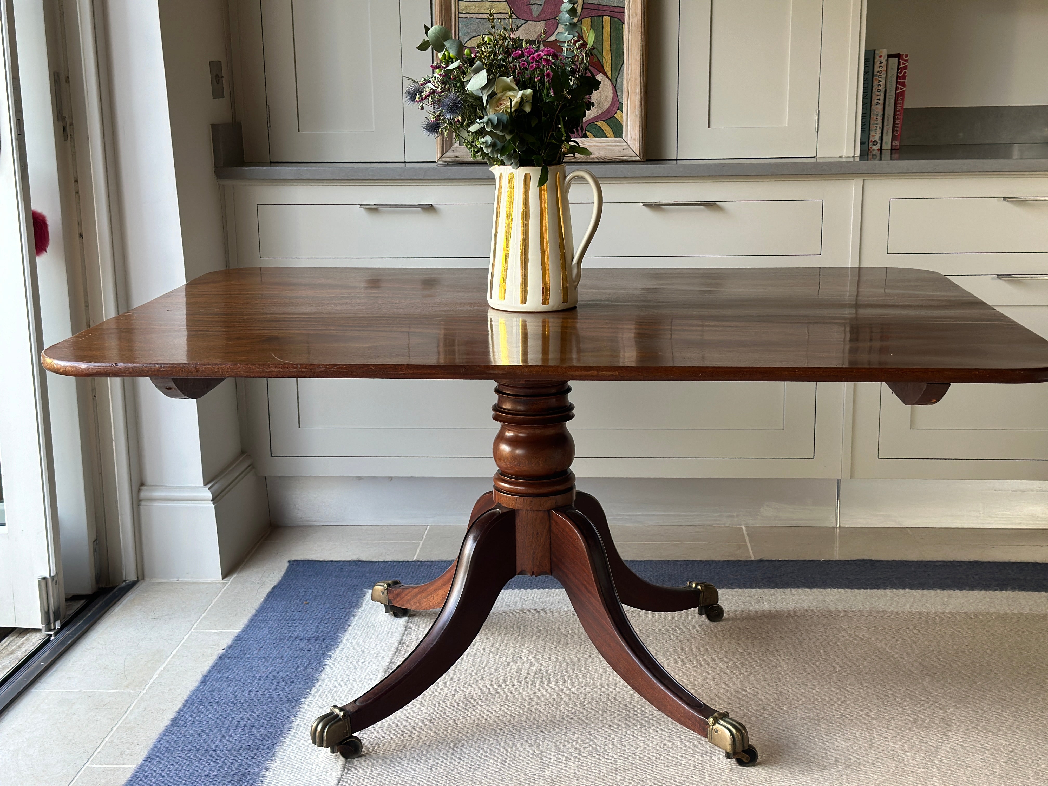 Large Regency Mahogany Tilt Top Table